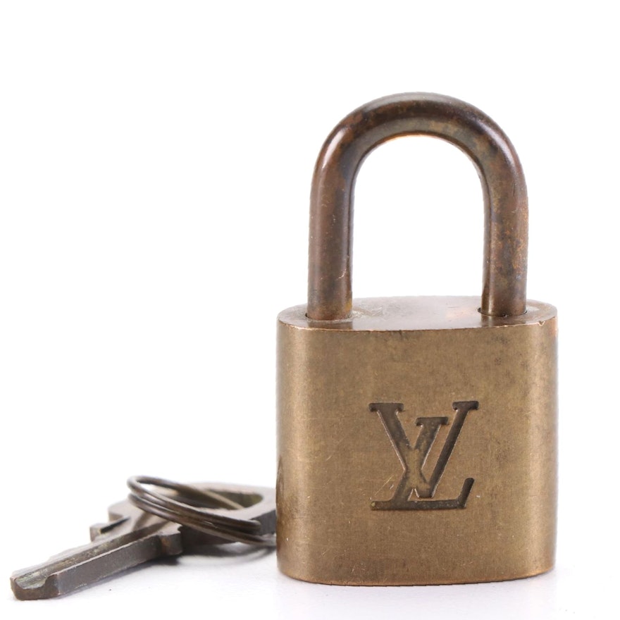 Louis Vuitton Brass Padlock and Key