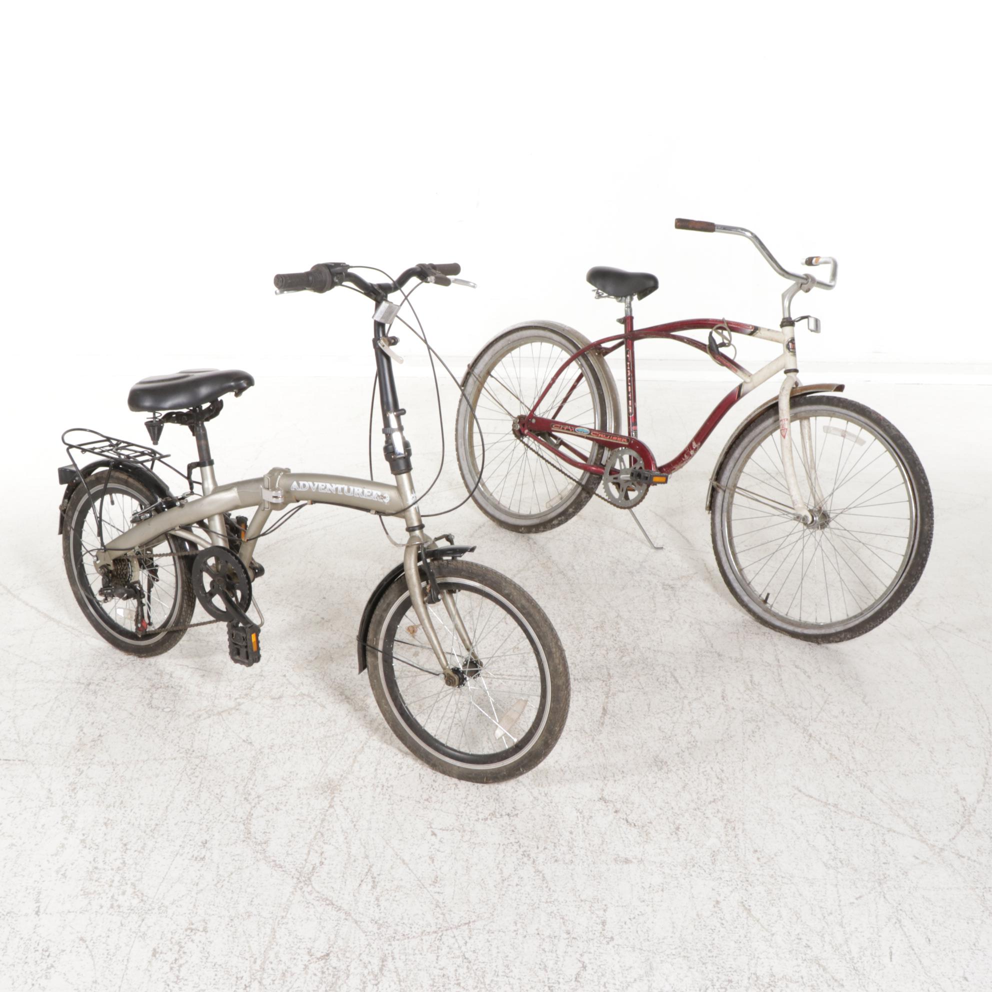 StowAway Adventurer 6-Speed Folding Bike with Thruster City Cruiser Bike