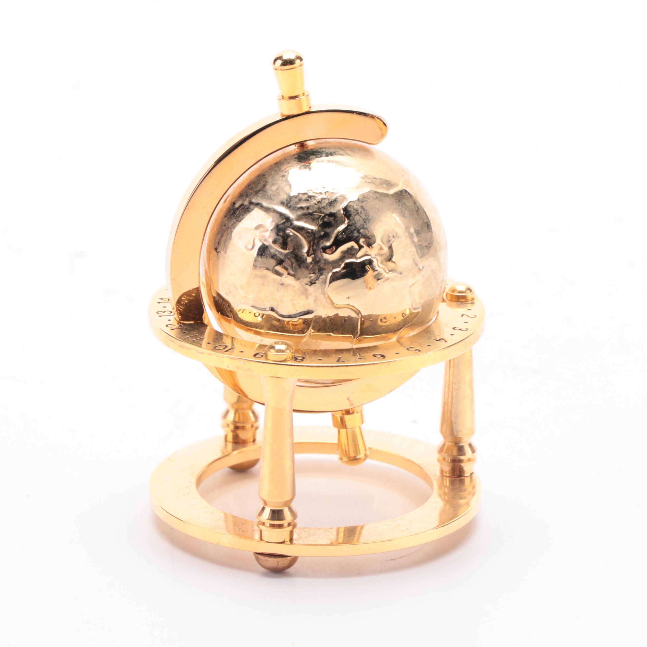 Bulova, Bey-Berk and Linden Miniature Brass Clocks in Original Boxes