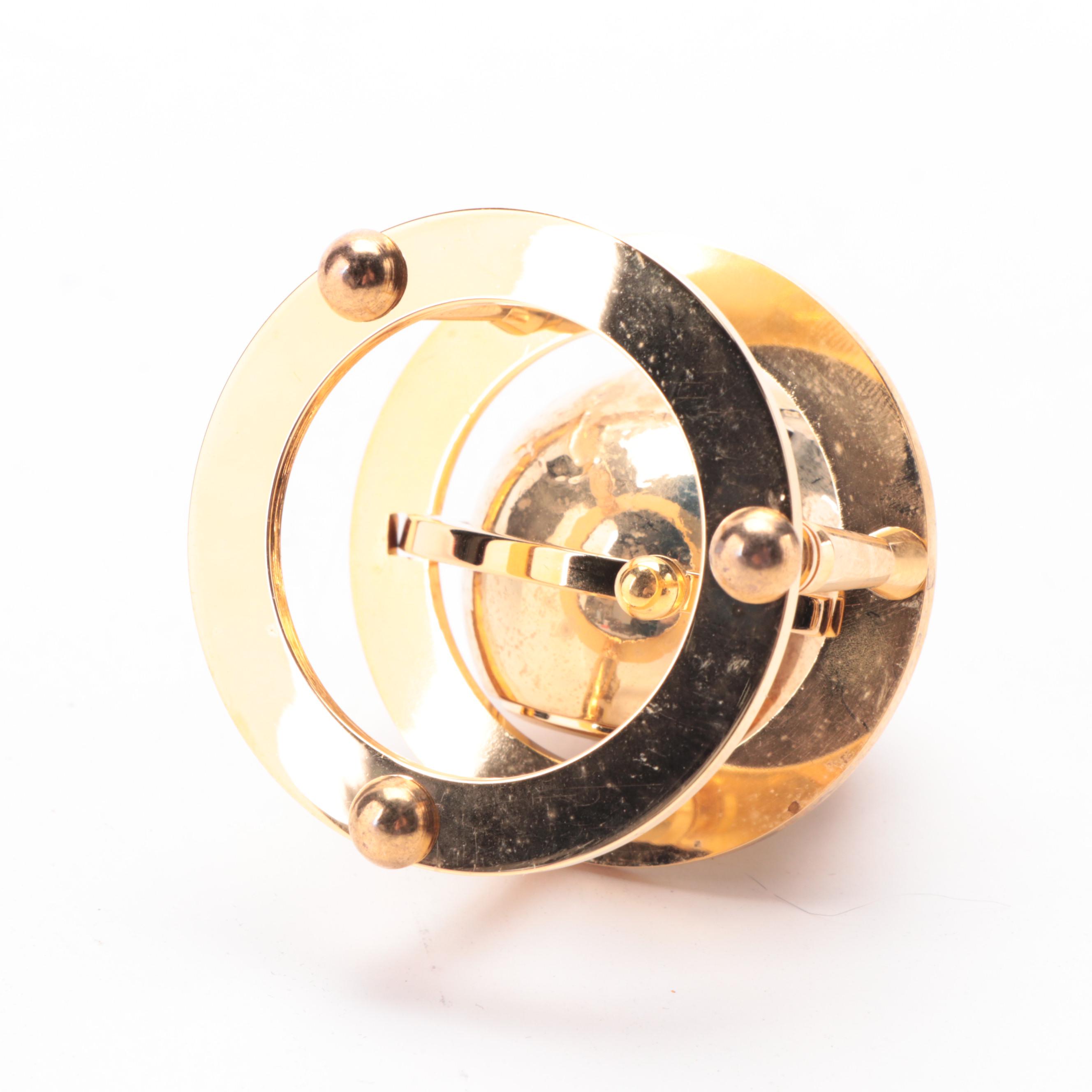 Bulova, Bey-Berk and Linden Miniature Brass Clocks in Original Boxes