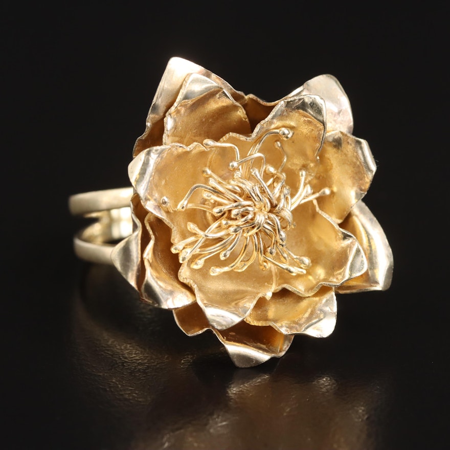 Sterling Flower Ring