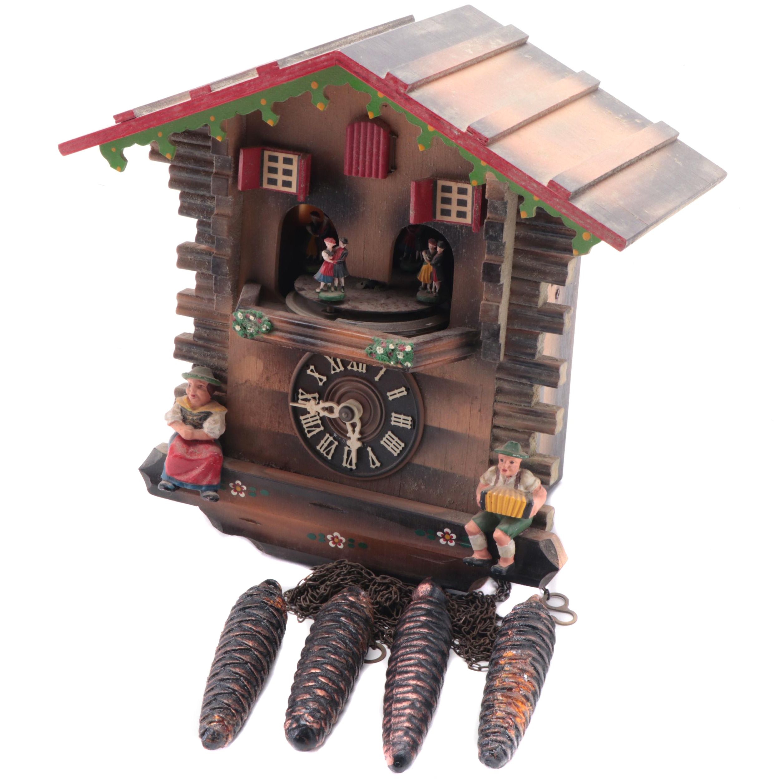E. Schmeckenbecher Black Forest West German Cuckoo Clock, Late 20th Century