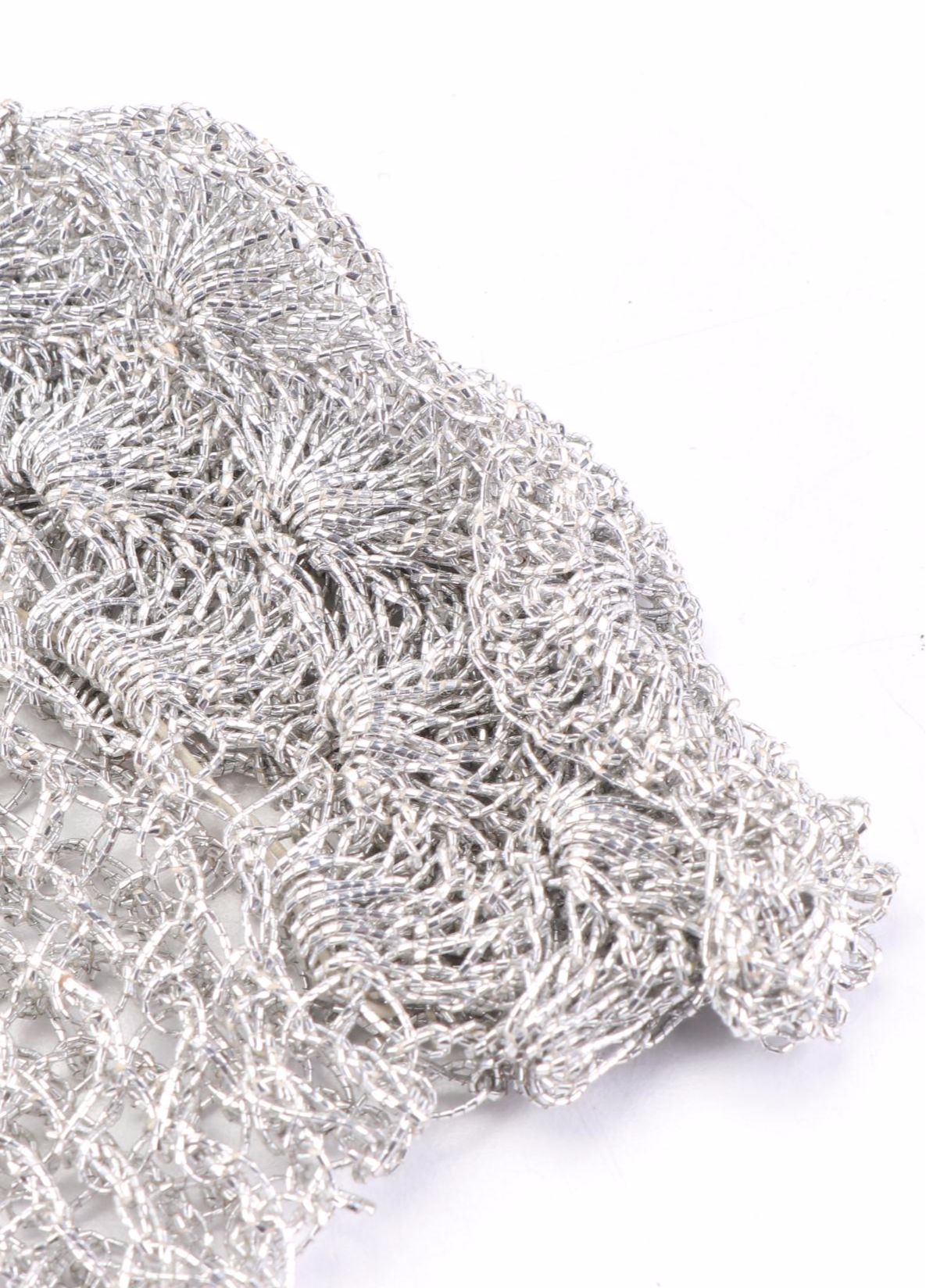 Crochet Metal Thread Fingerless Gloves