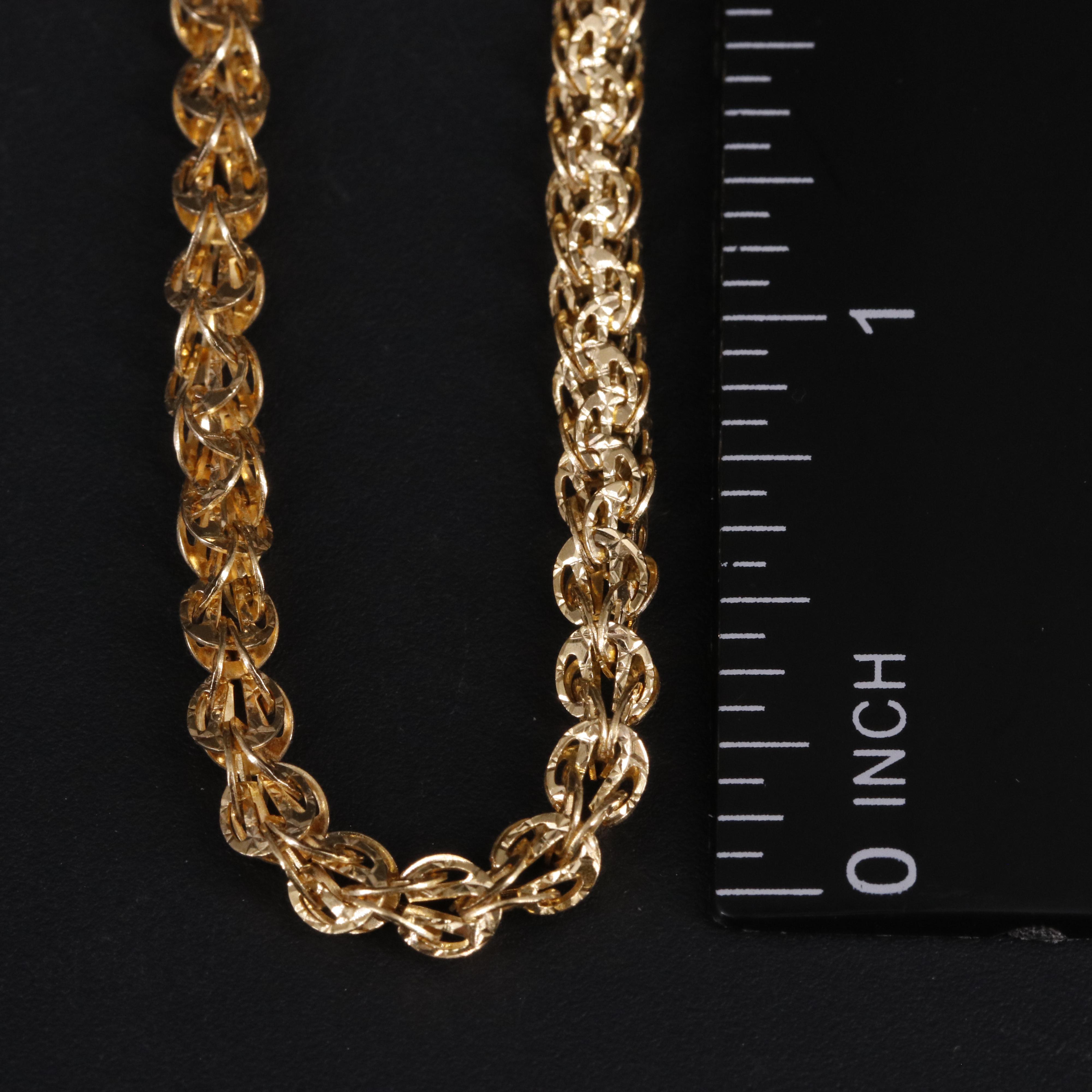 14K Wheat Chain Necklace
