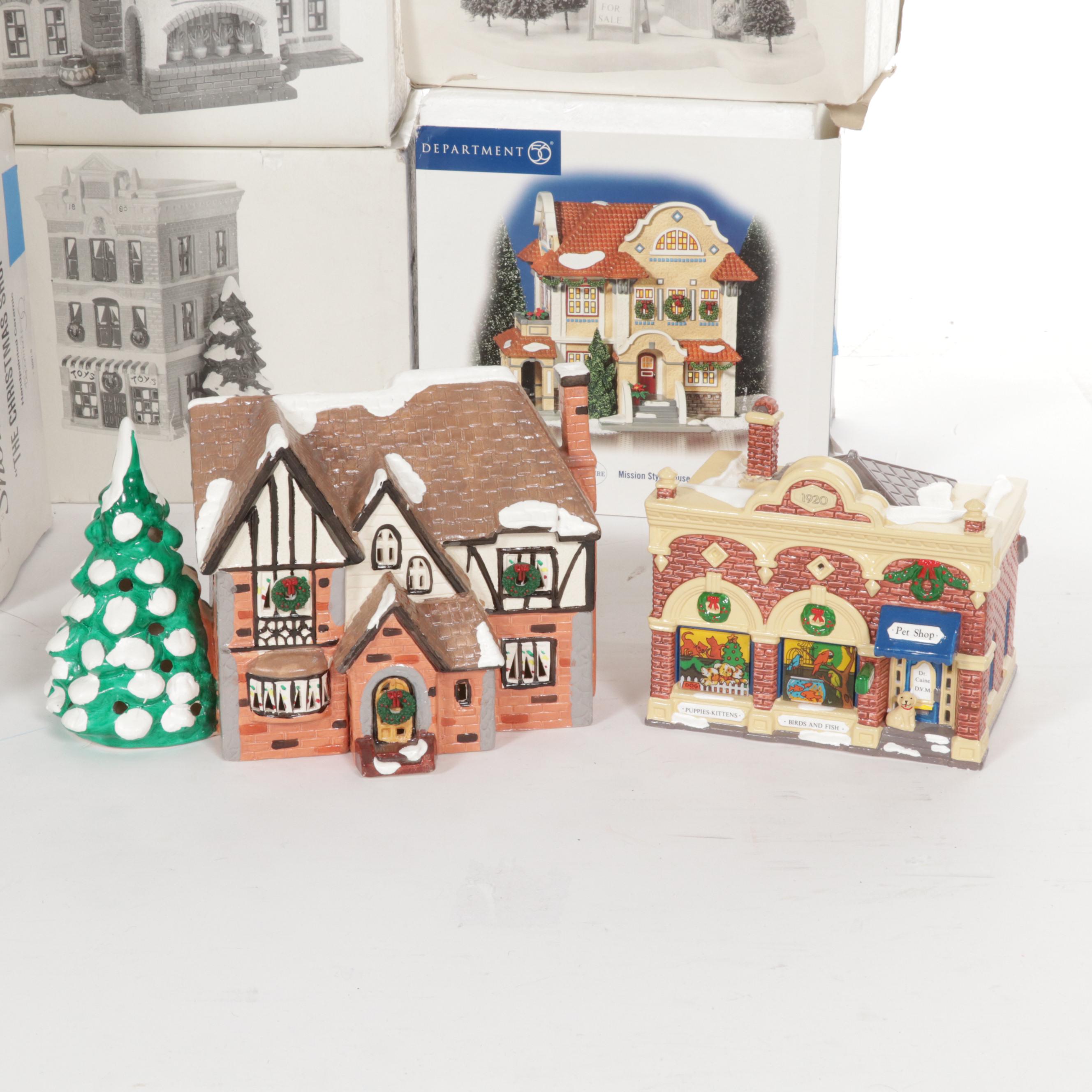 Department 56 "The Original Snow Village" Porcelain Buildings and Accessories