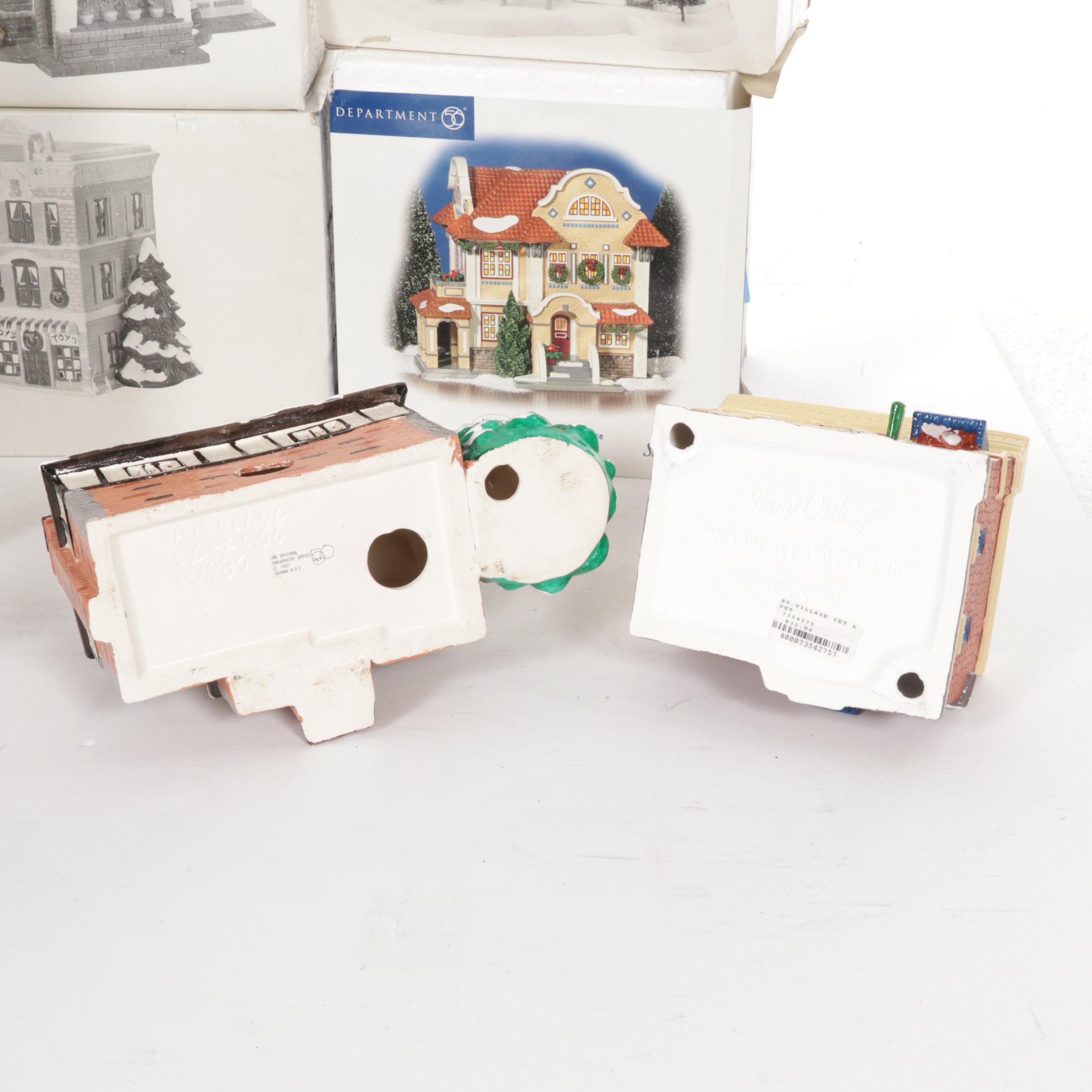 Department 56 "The Original Snow Village" Porcelain Buildings and Accessories