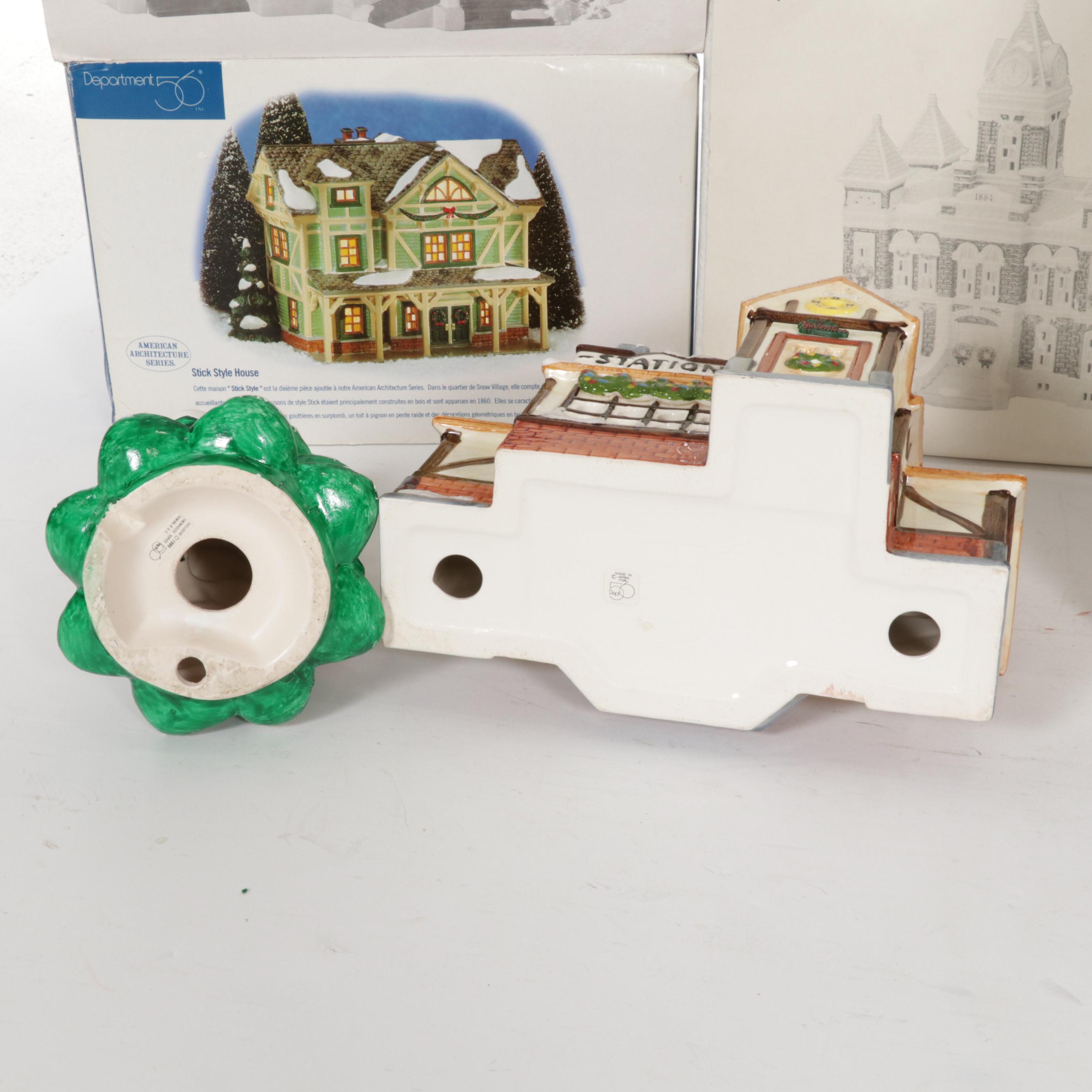 Department 56 "The Original Snow Village" Porcelain Buildings and Accessories