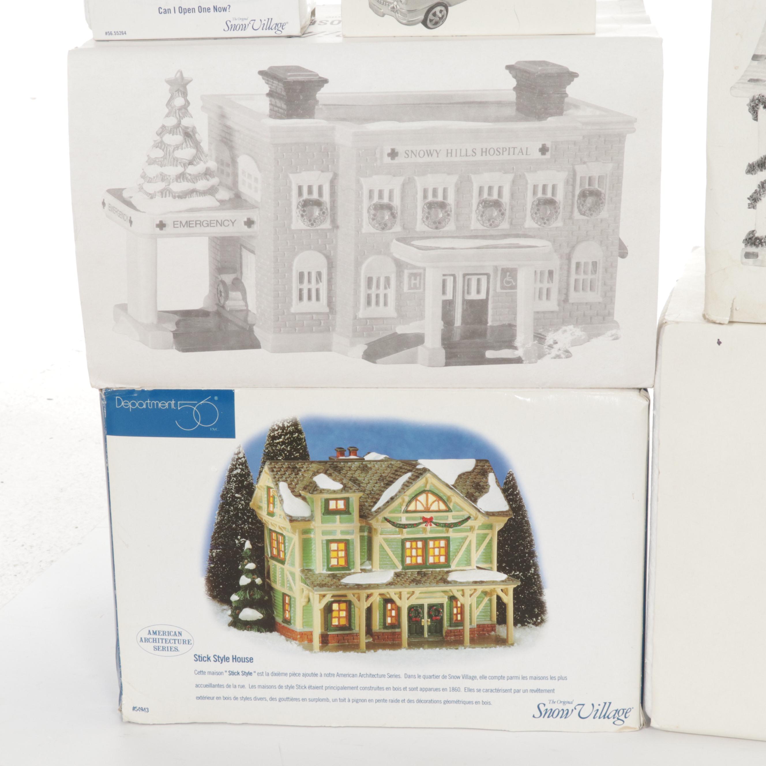 Department 56 "The Original Snow Village" Porcelain Buildings and Accessories