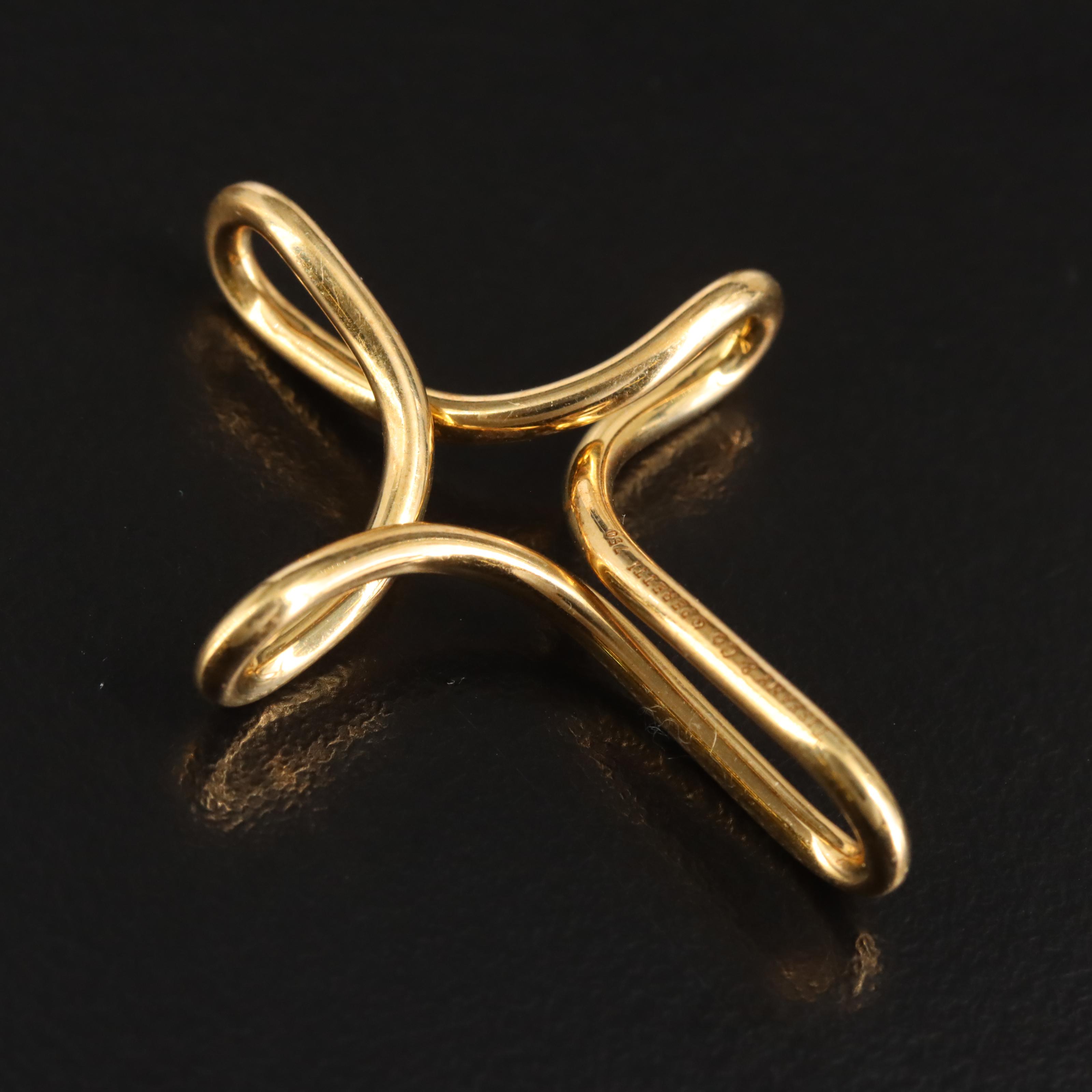 Elsa Peretti for Tiffany & Co. 18K Infinity Cross Pendant