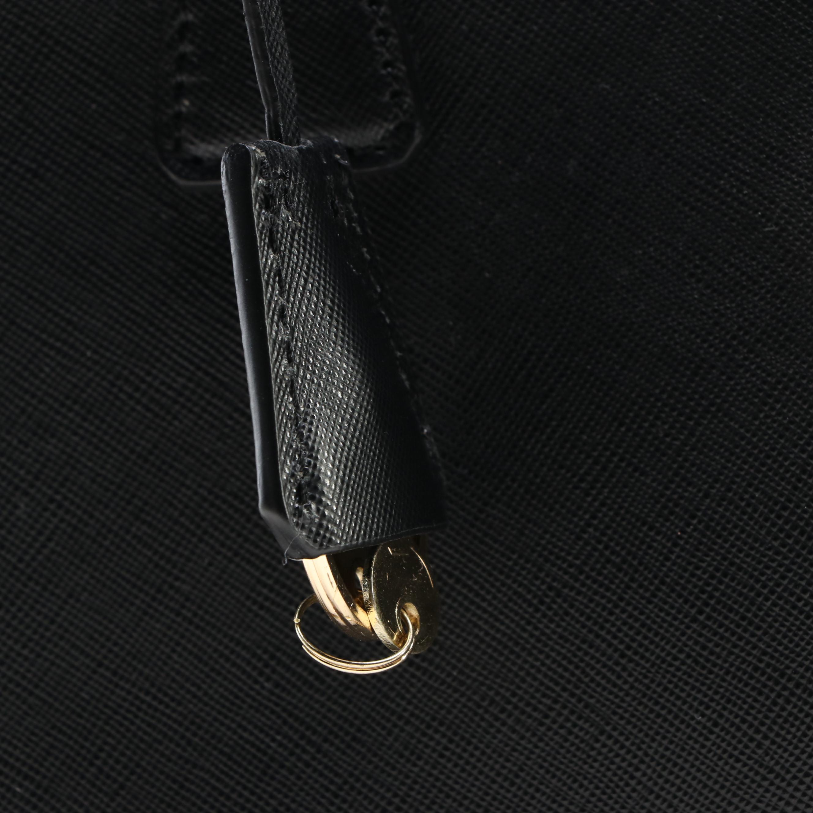 Prada Bauletto Bag BL0095 in Nero Saffiano Lux Leather