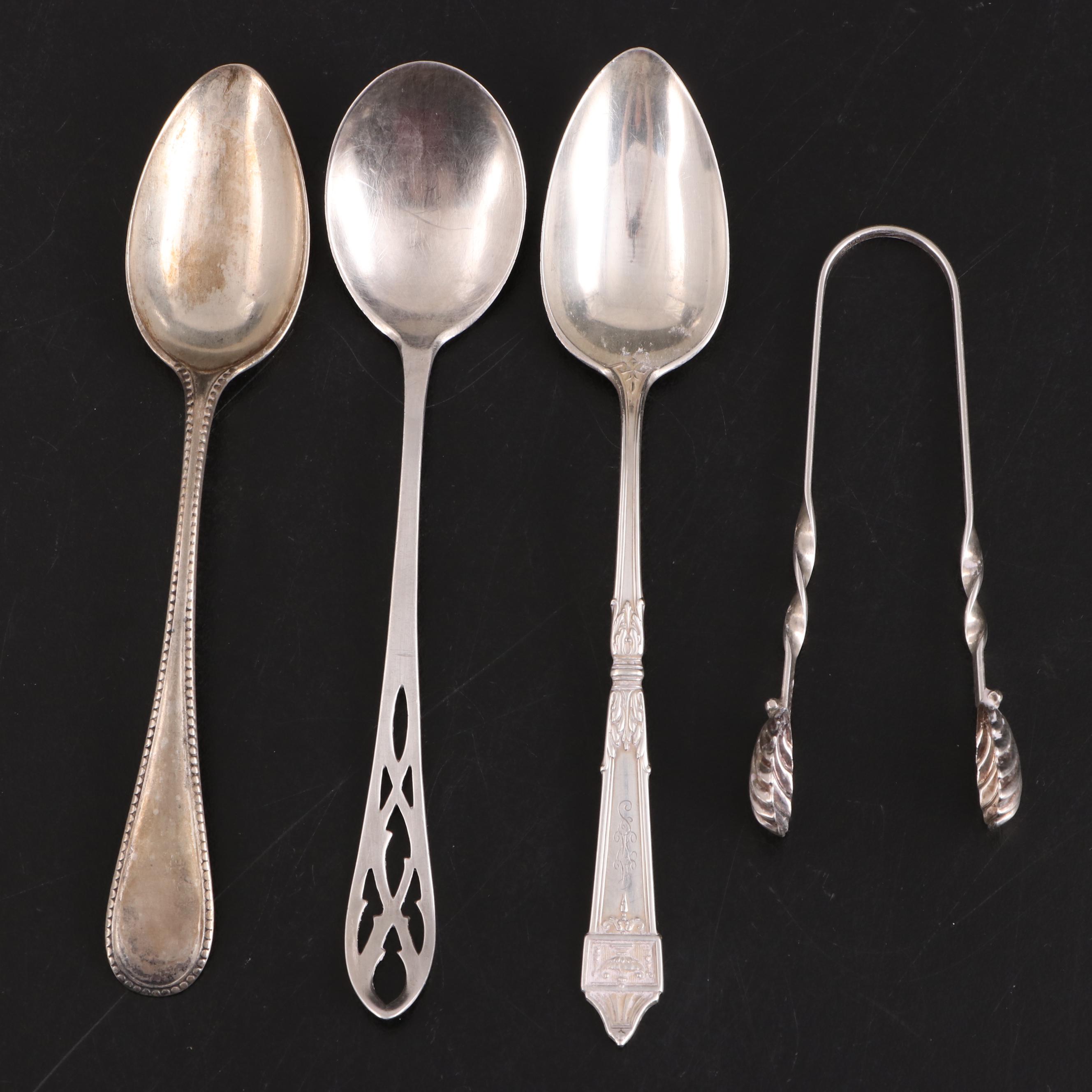 Tiffany & Co. Sterling Silver Serving Spoon with Sterling and Plate Flatware