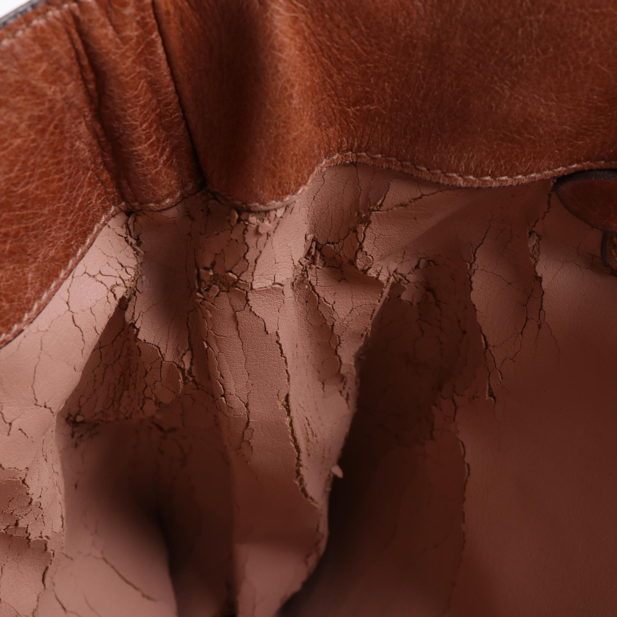 Prada Vitello Daino Tote Bag in Light Brown Grained Leather