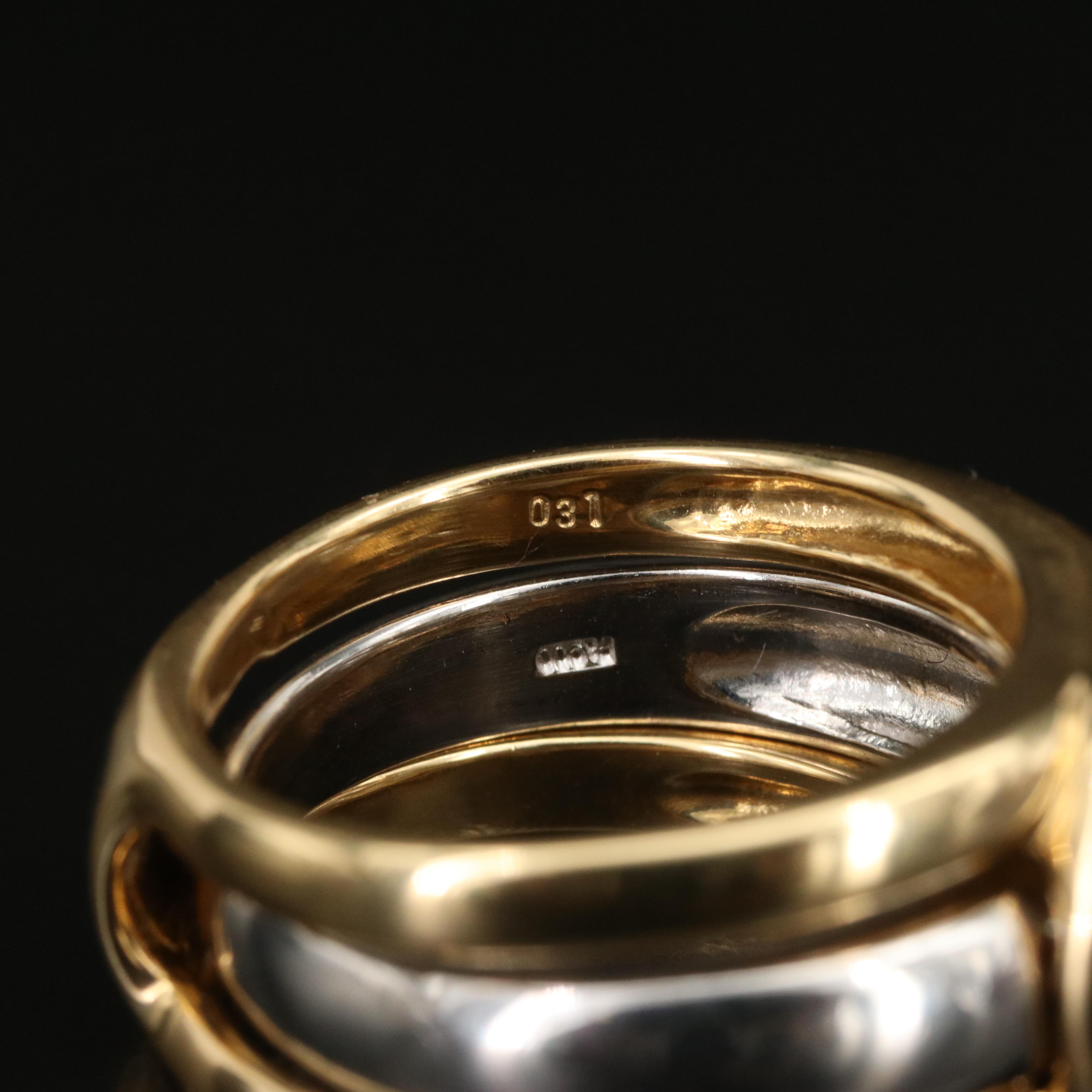 Platinum Pearl Ring with 18K Diamond Guard Band