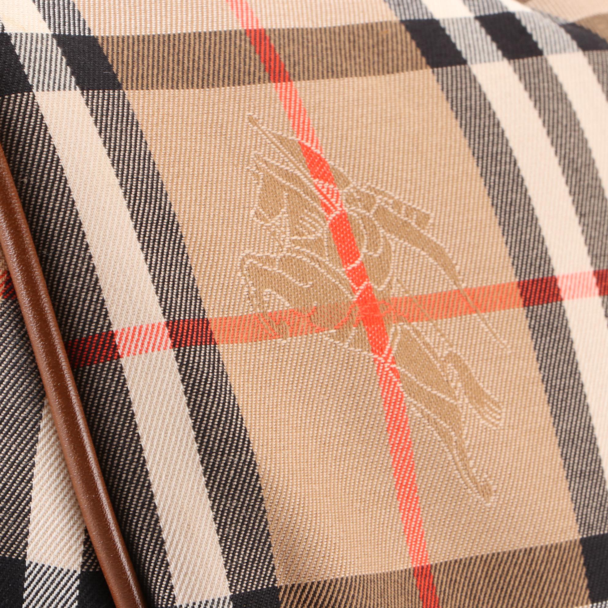 Burberrys Duffle Bag in Haymarket Check Canvas