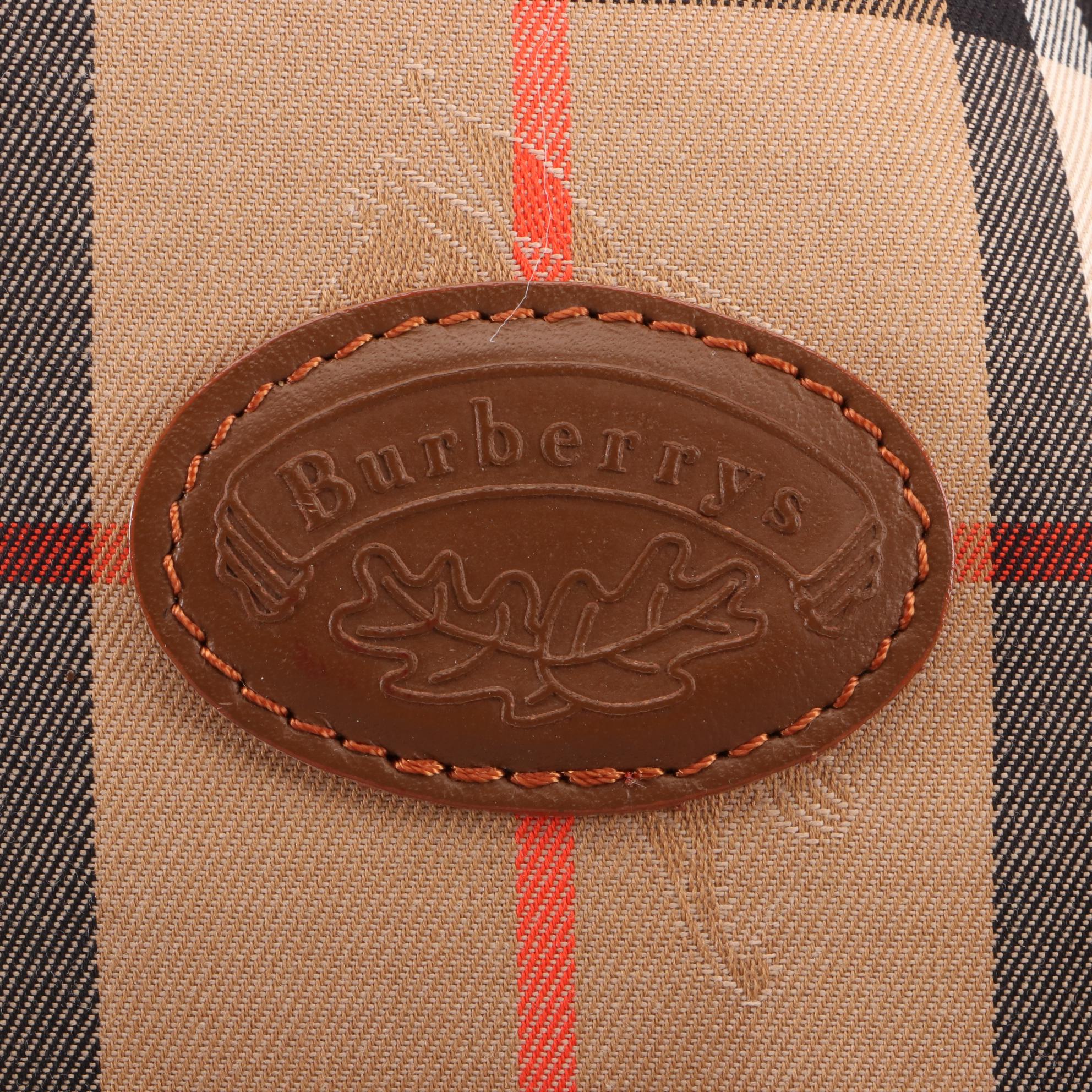 Burberrys Duffle Bag in Haymarket Check Canvas