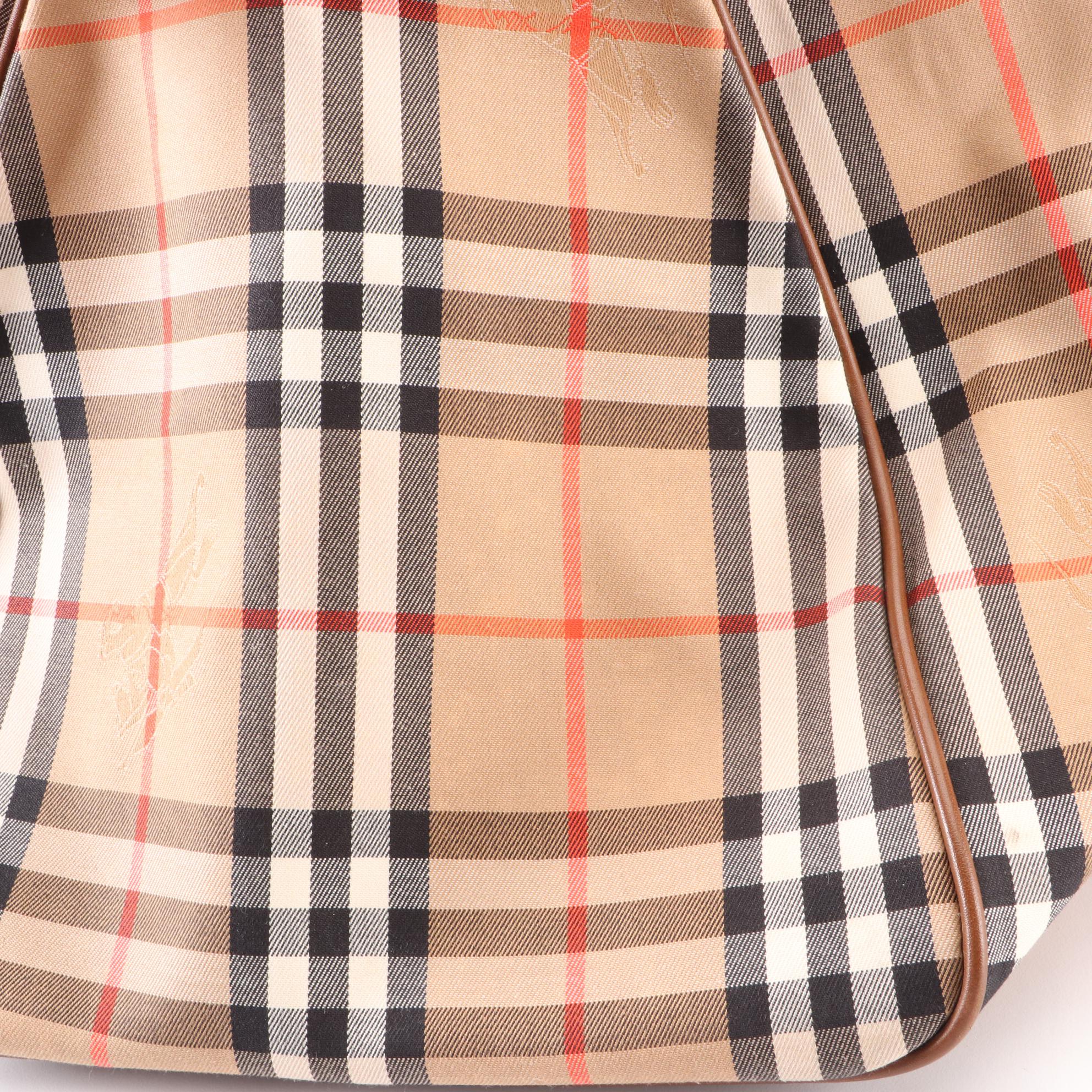Burberrys Duffle Bag in Haymarket Check Canvas