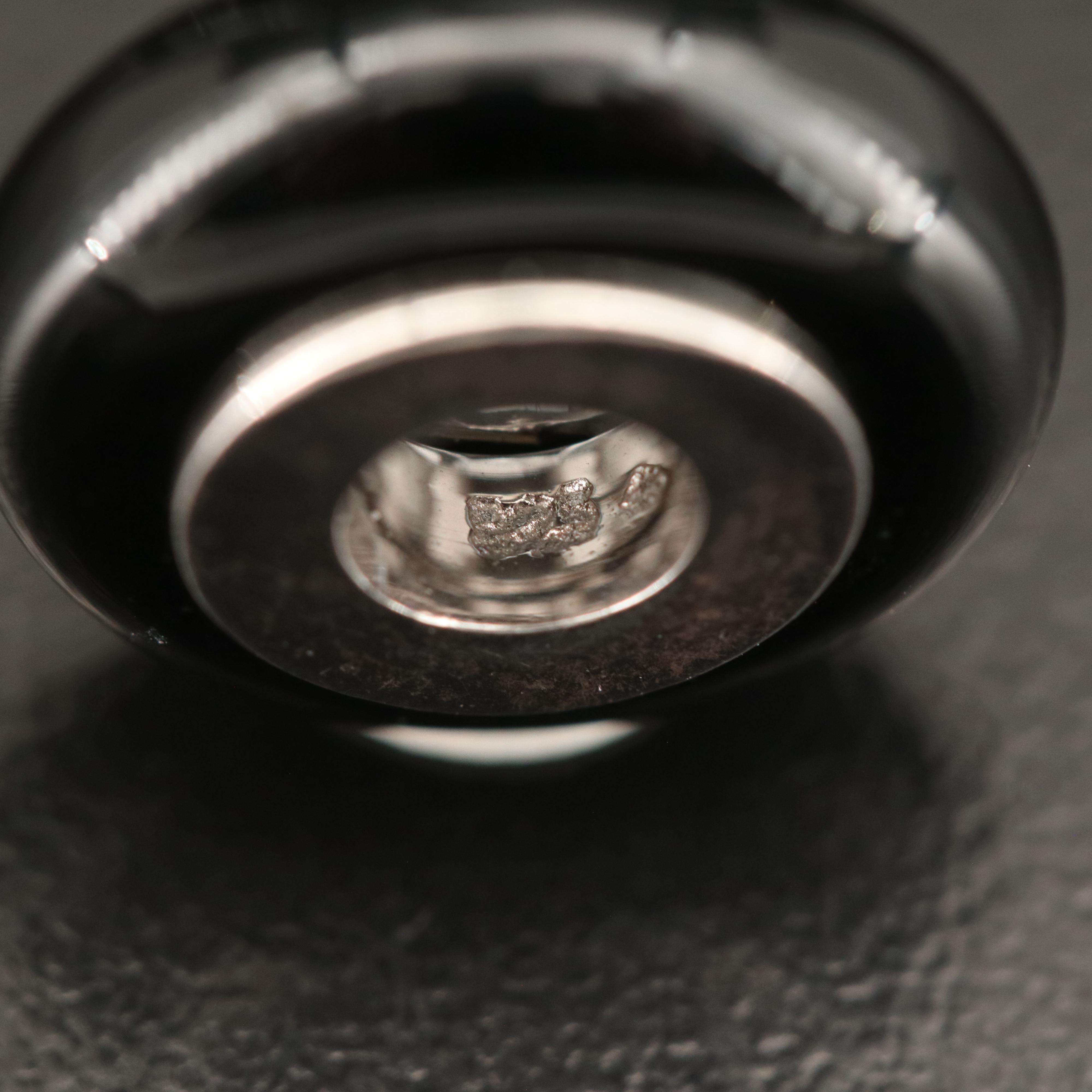 Sterling Black Onyx Slide Bead Pendants