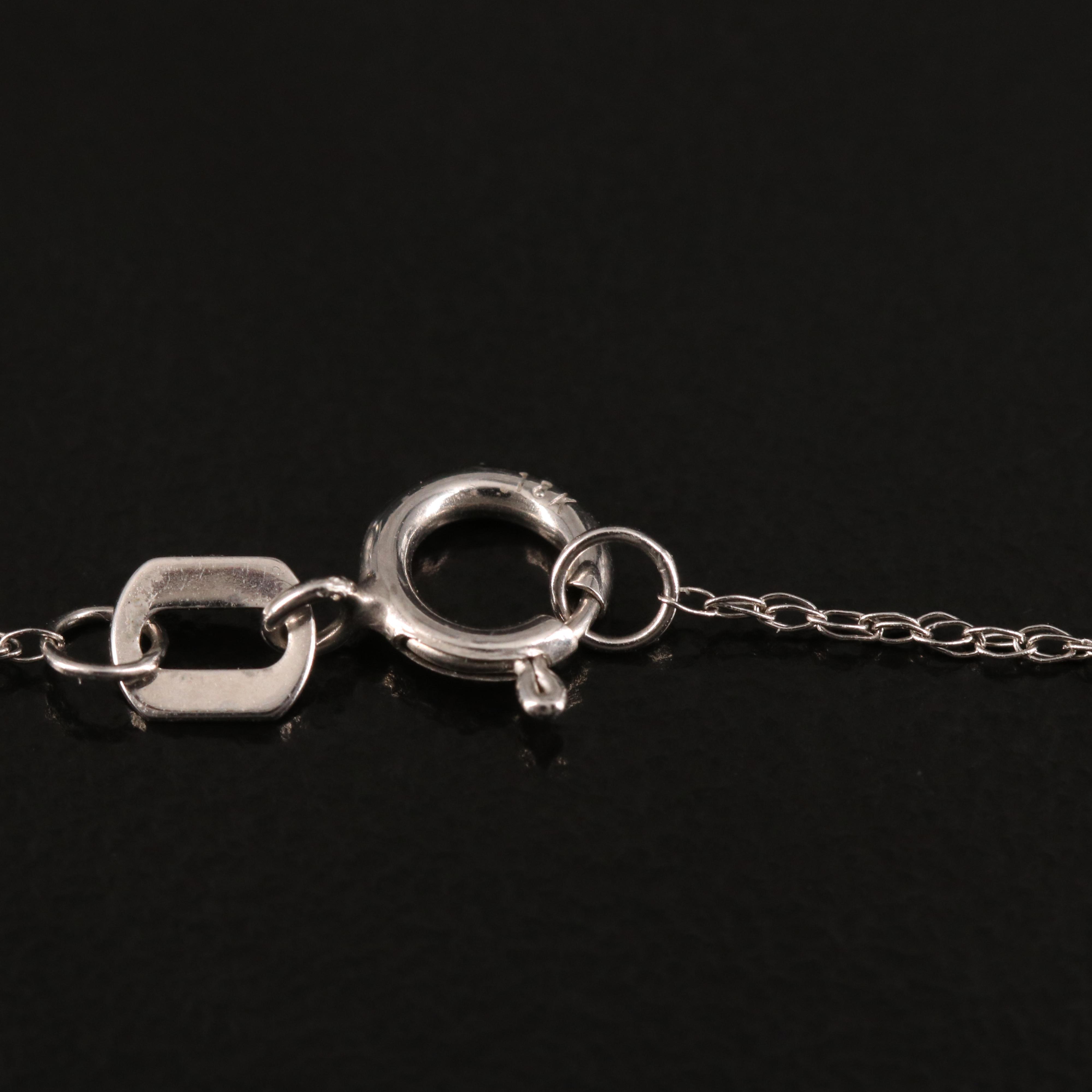 18K 1.99 CTW Diamond Graduated Drop Pendant Necklace