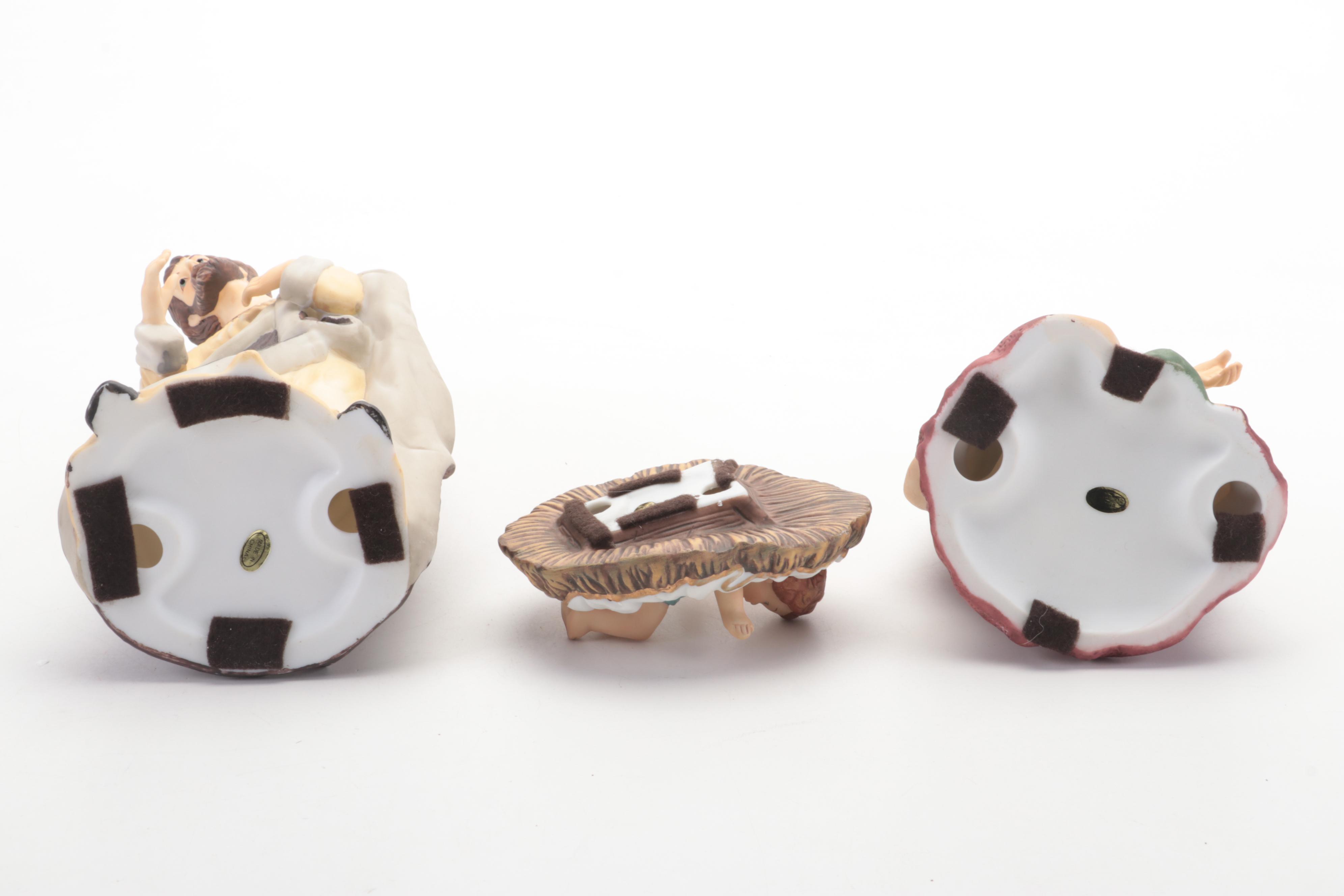 Hand-Painted Porcelain Nativity Set