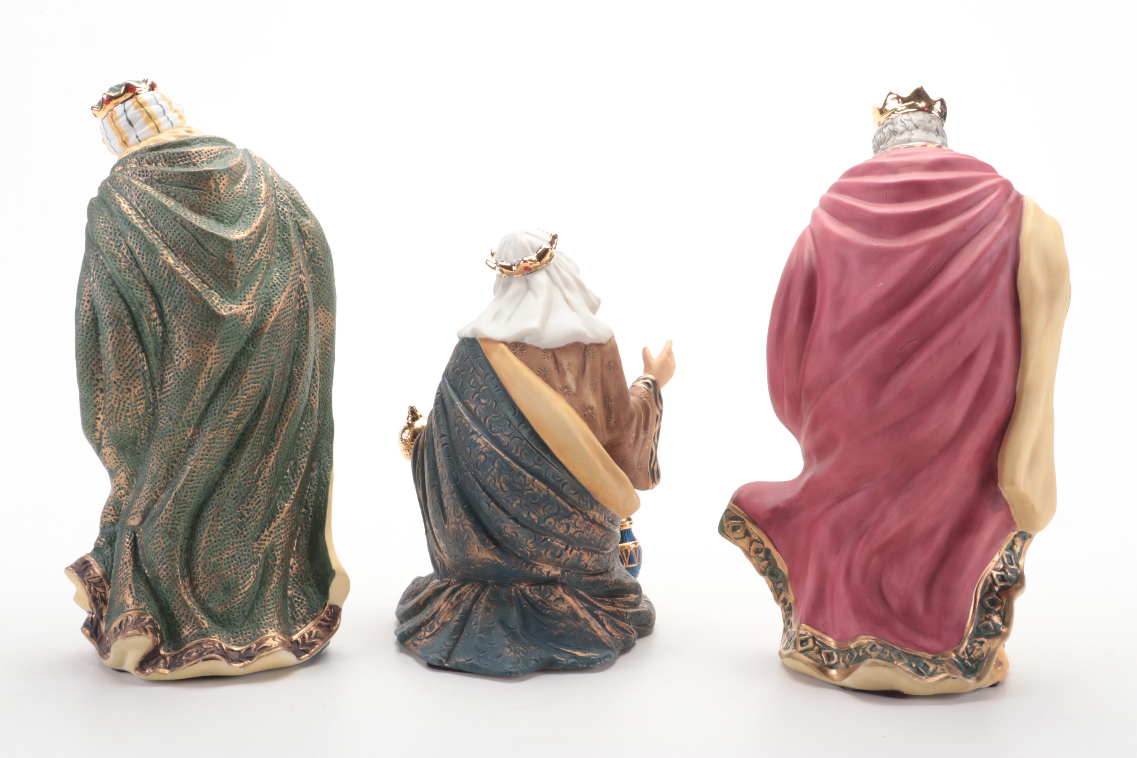 Hand-Painted Porcelain Nativity Set