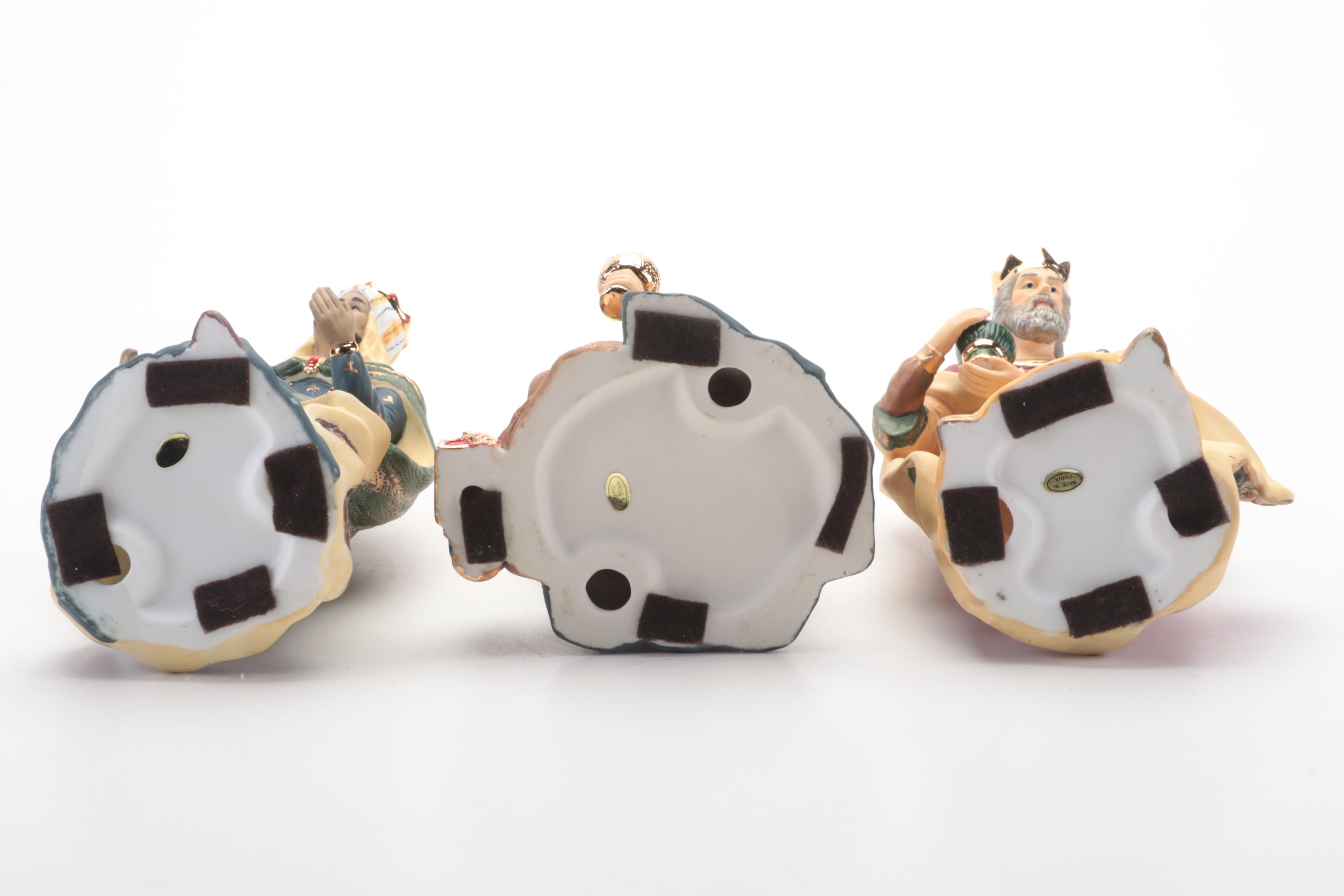 Hand-Painted Porcelain Nativity Set