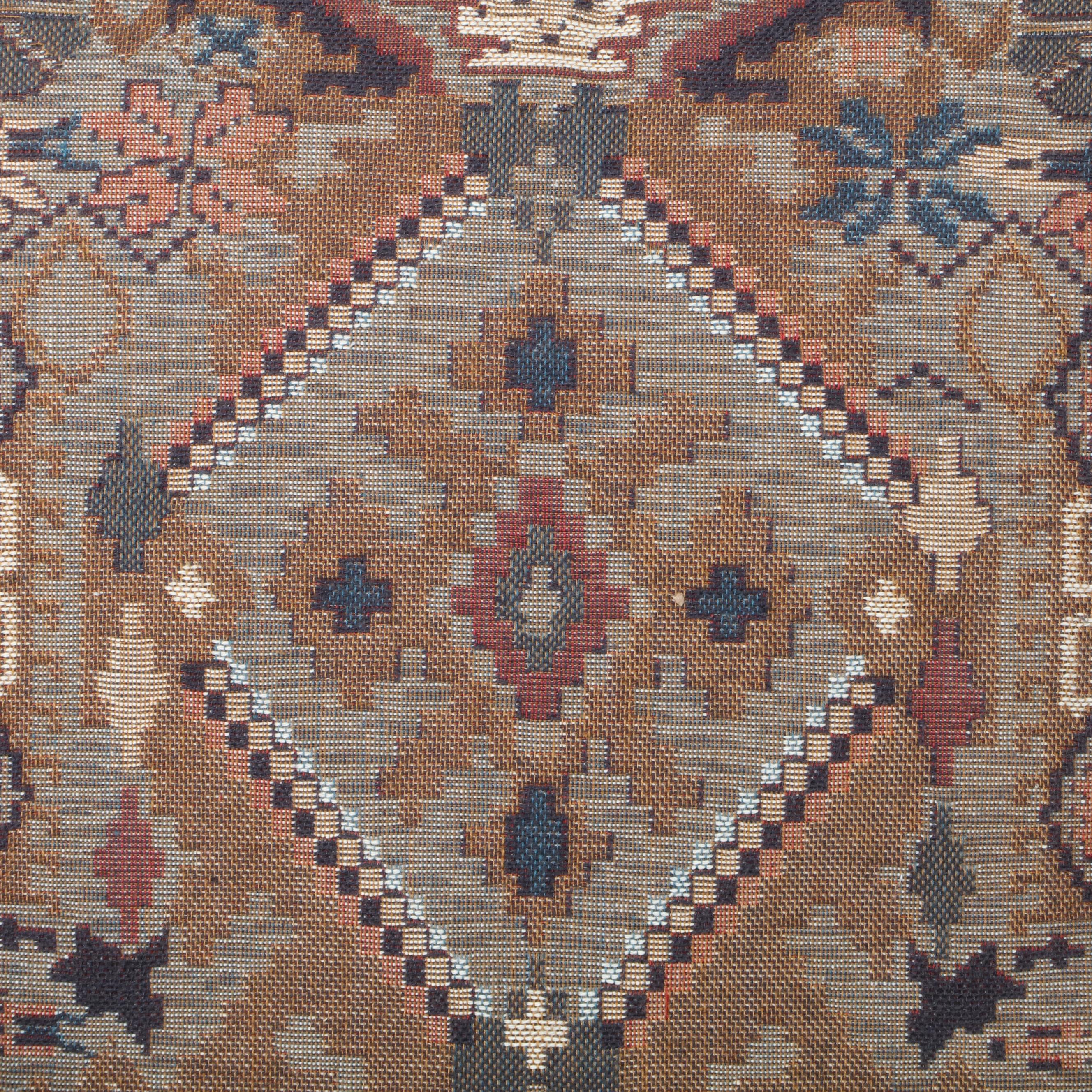 Century Colonial Style Side Table with Drawer and Caned Armchair