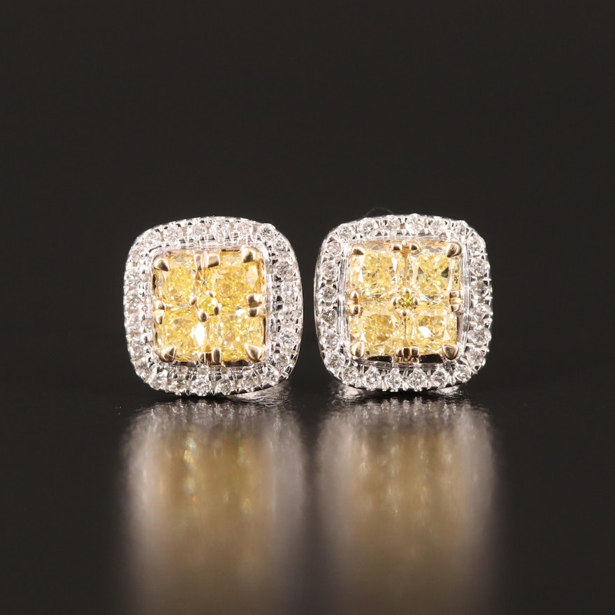 14K 1.05 CTW Diamond Stud Earrings