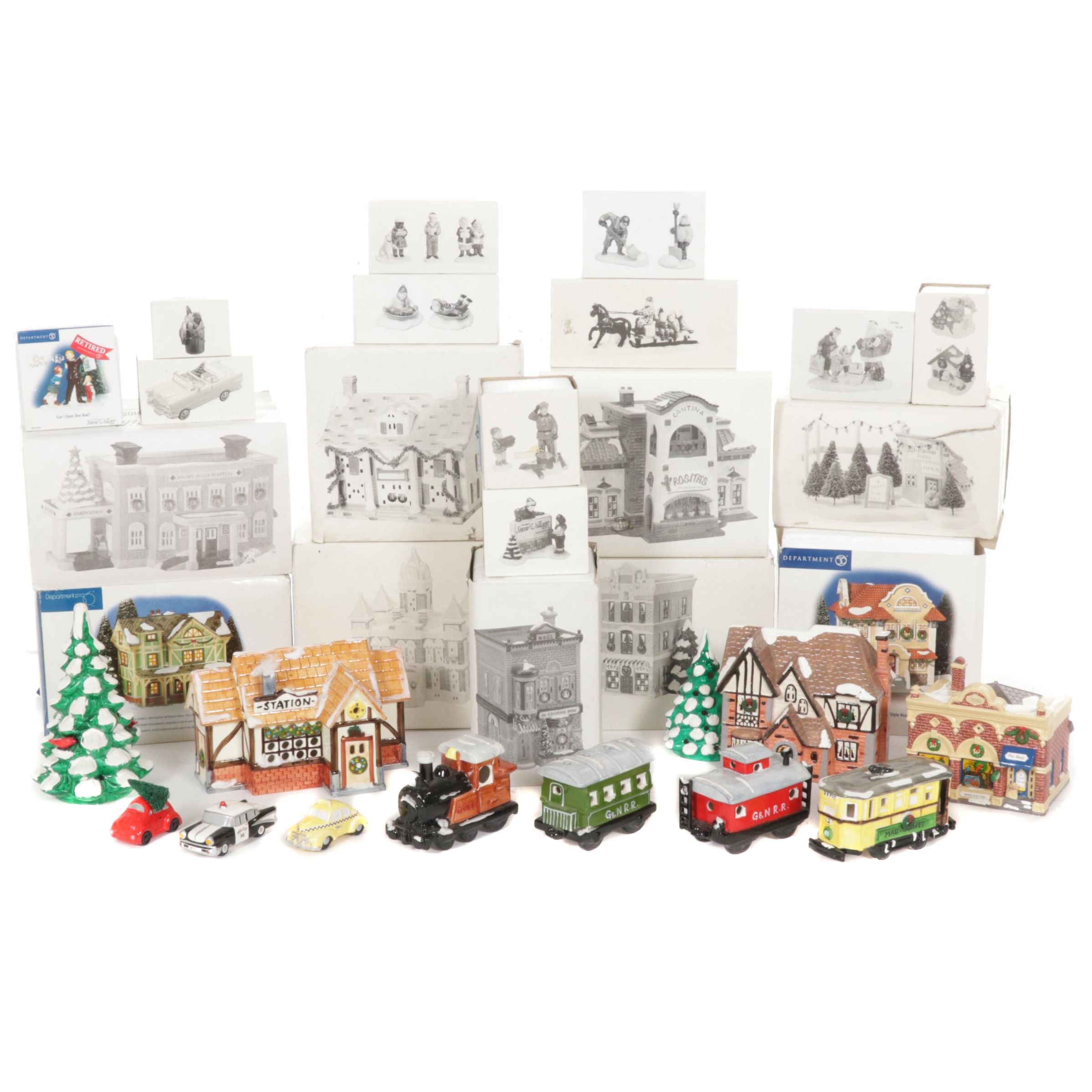 Department 56 "The Original Snow Village" Porcelain Buildings and Accessories