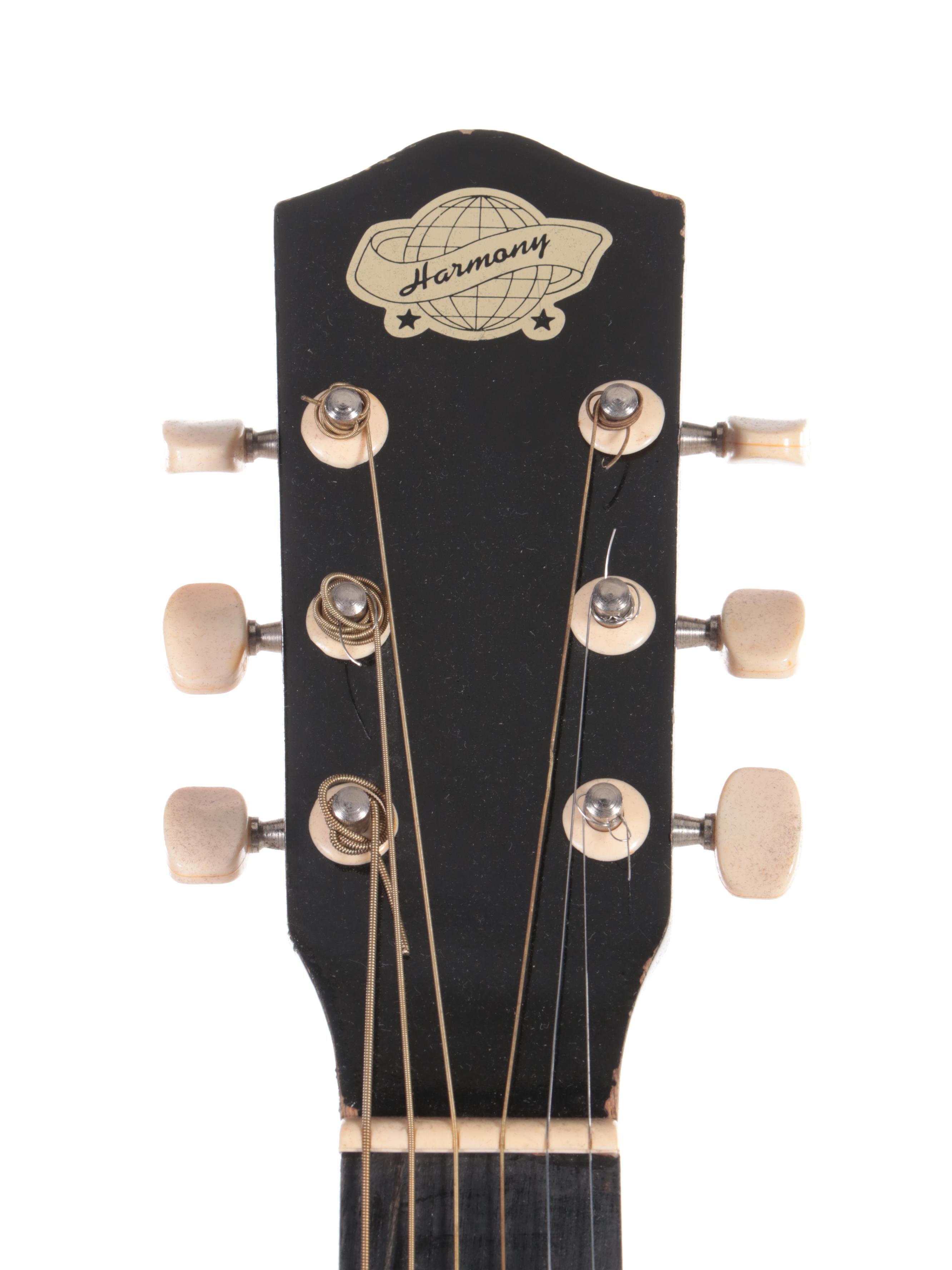 Harmony SS-15 Six-String Dreadnought Acoustic Guitar with Hard Shell Case