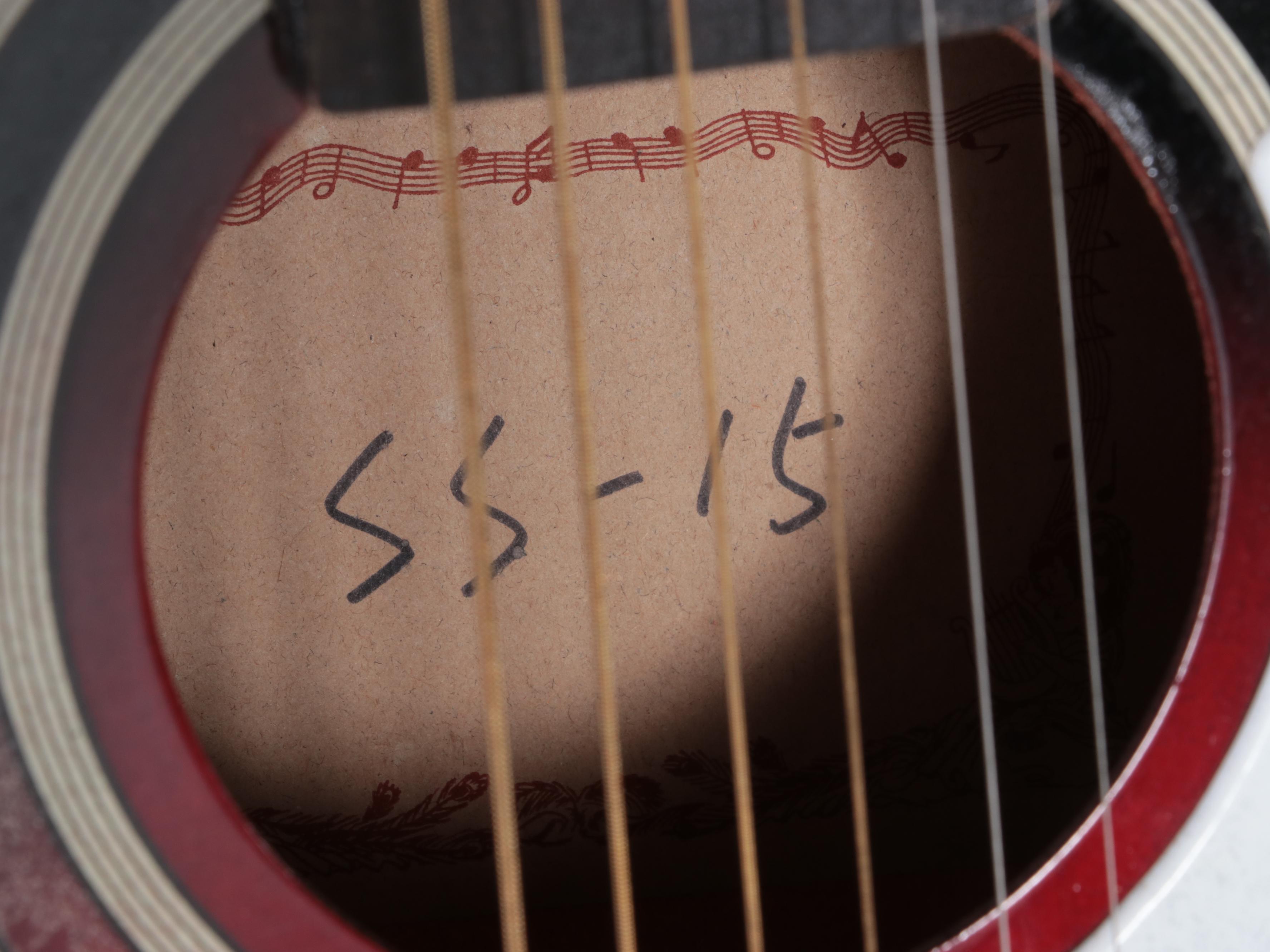 Harmony SS-15 Six-String Dreadnought Acoustic Guitar with Hard Shell Case