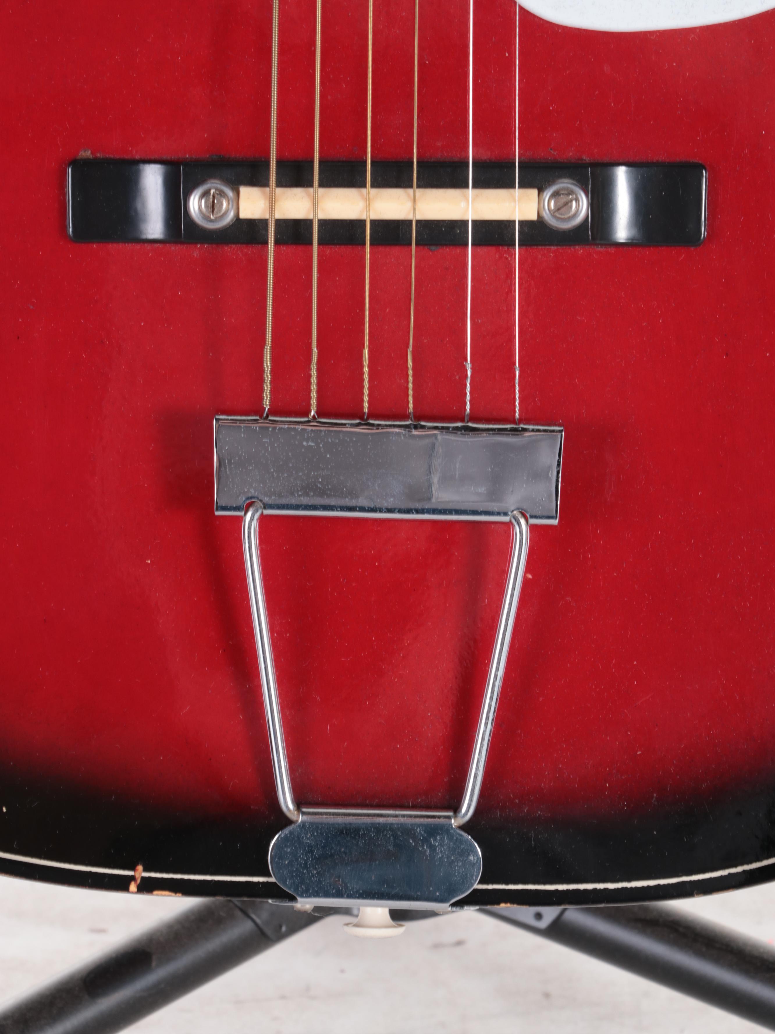 Harmony SS-15 Six-String Dreadnought Acoustic Guitar with Hard Shell Case