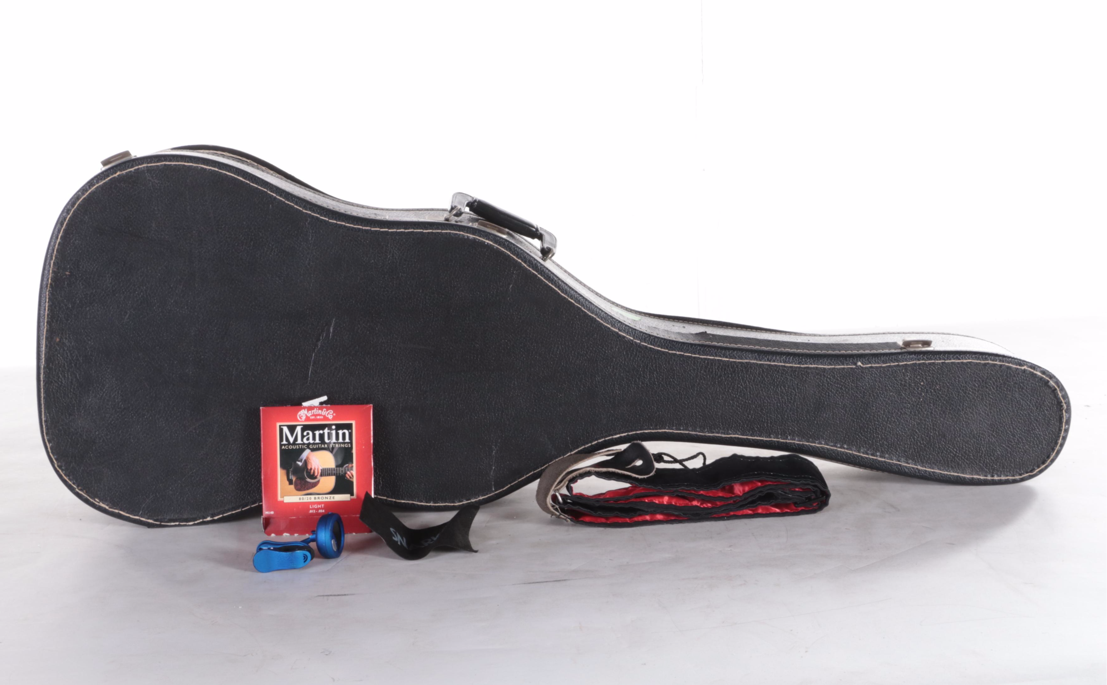 Harmony SS-15 Six-String Dreadnought Acoustic Guitar with Hard Shell Case