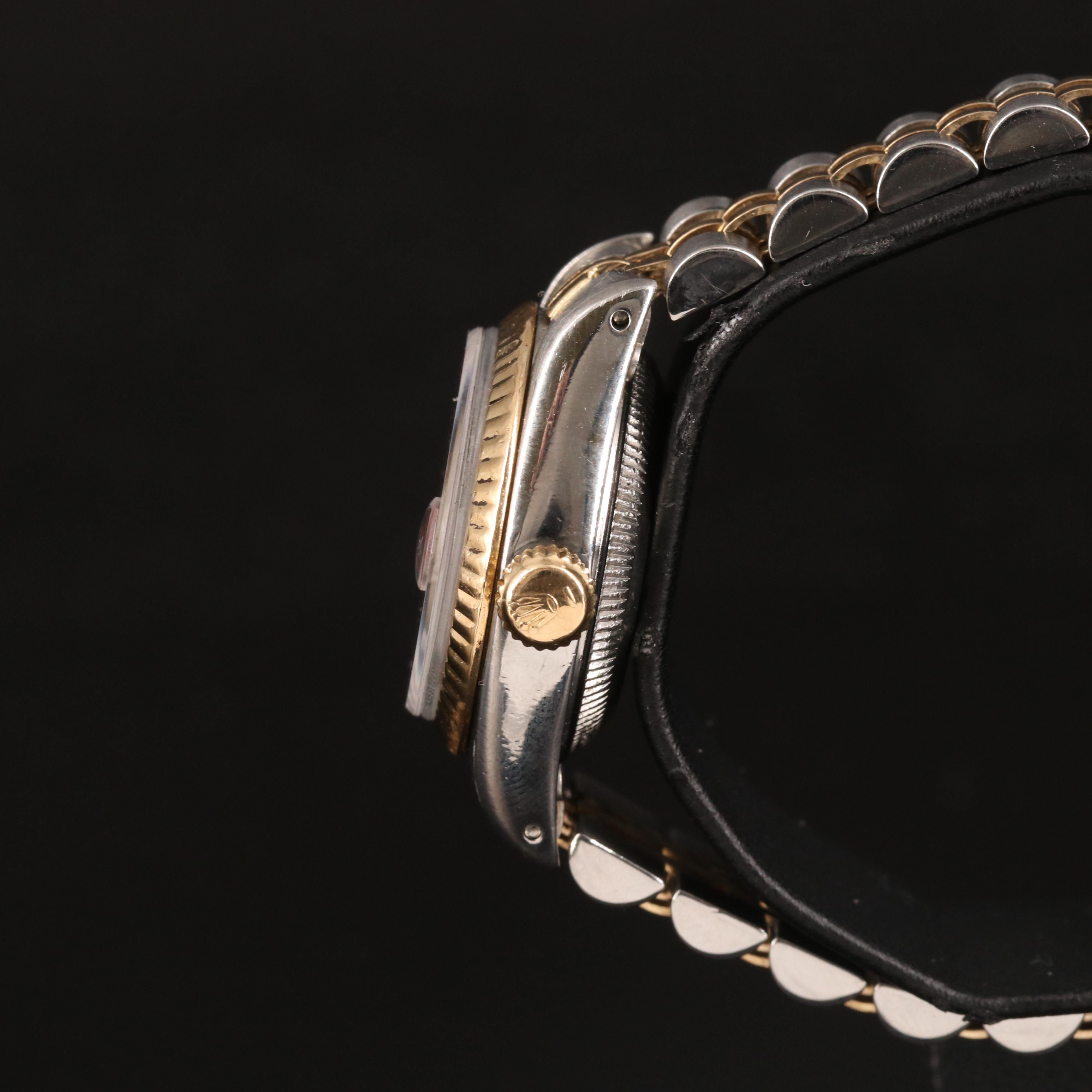 1985 Rolex Datejust Red Diamond Dial Watch