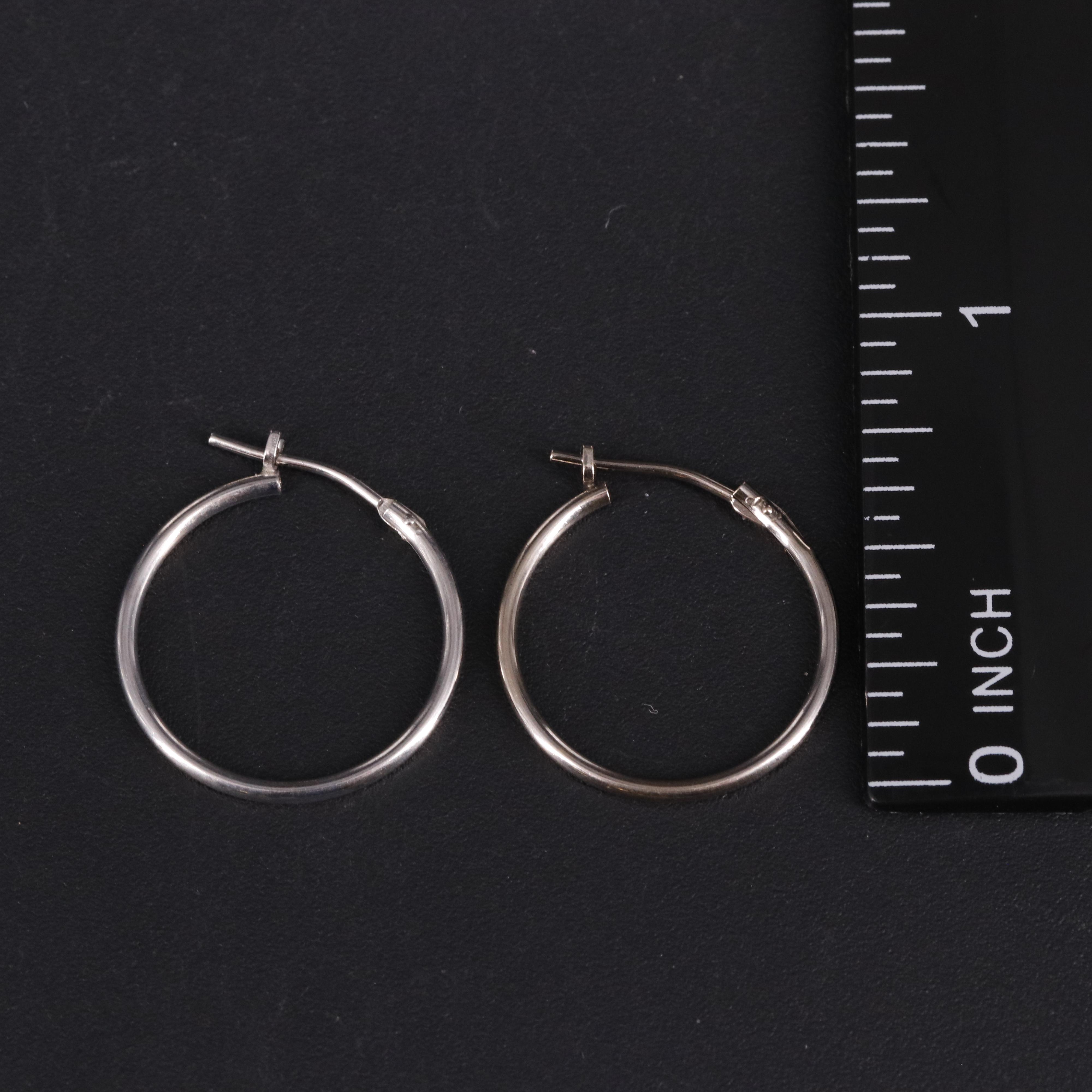 14K Latch Back Hoop Earrings