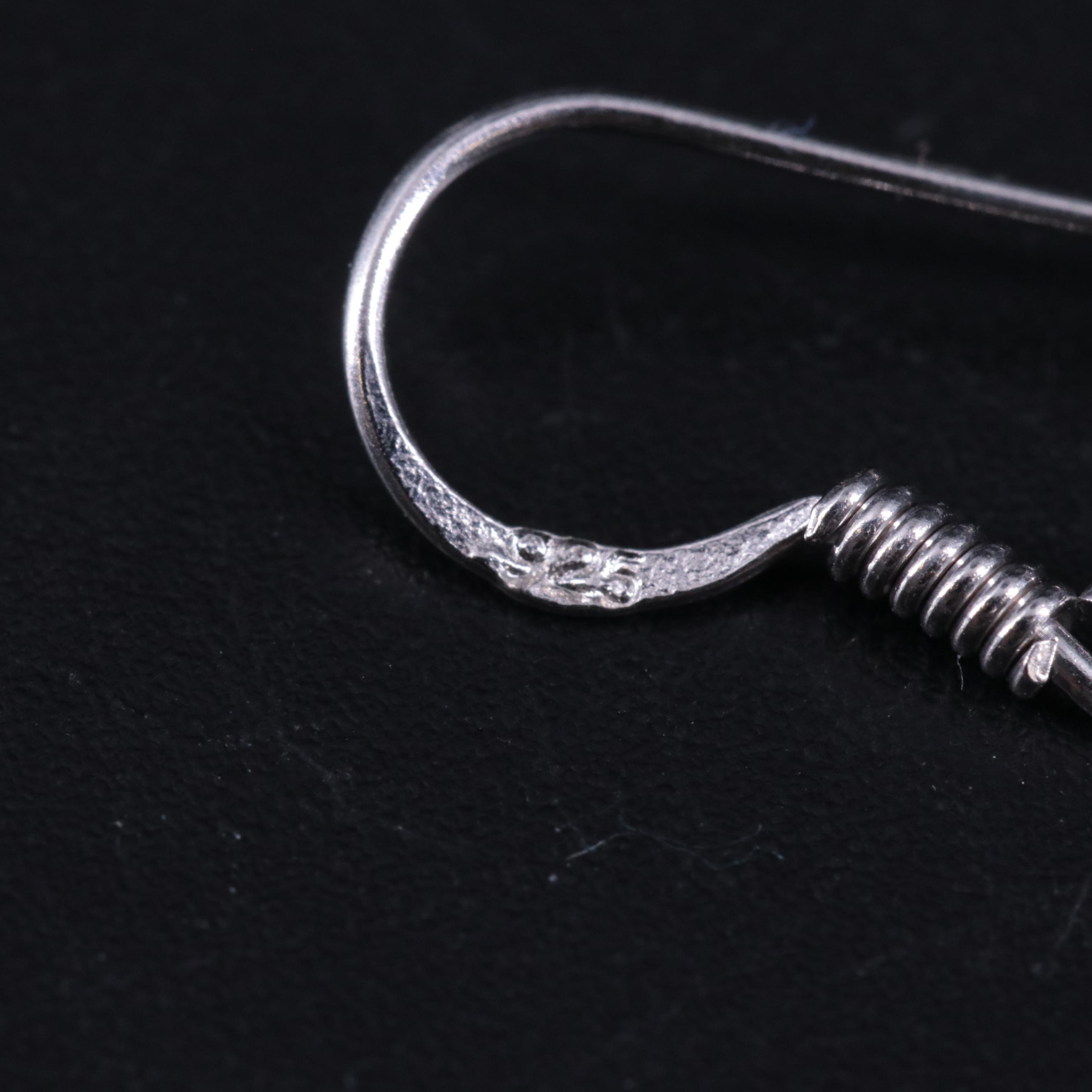 Sterling Silver Gemstone Drop Earrings