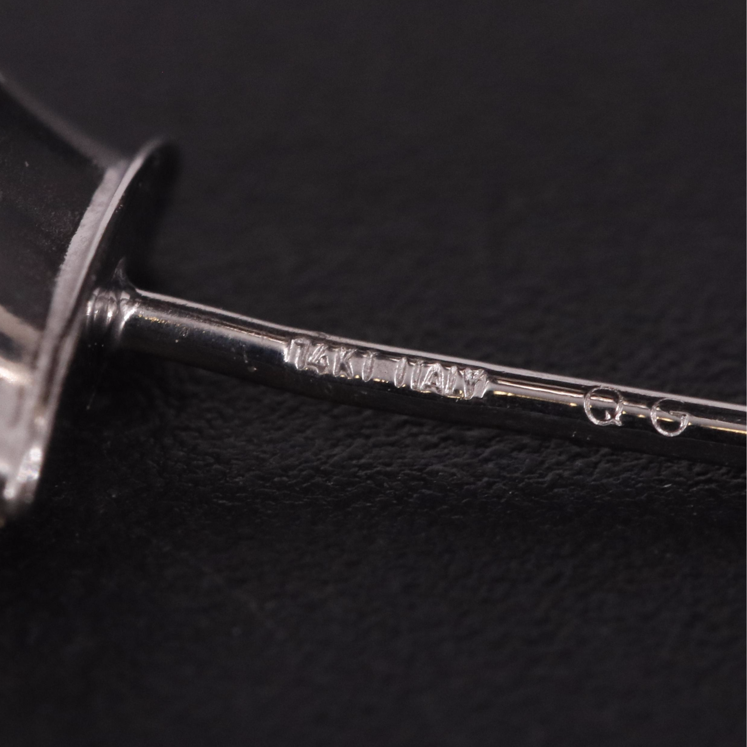 14K Wide Multicolored Omega Hoop Earrings