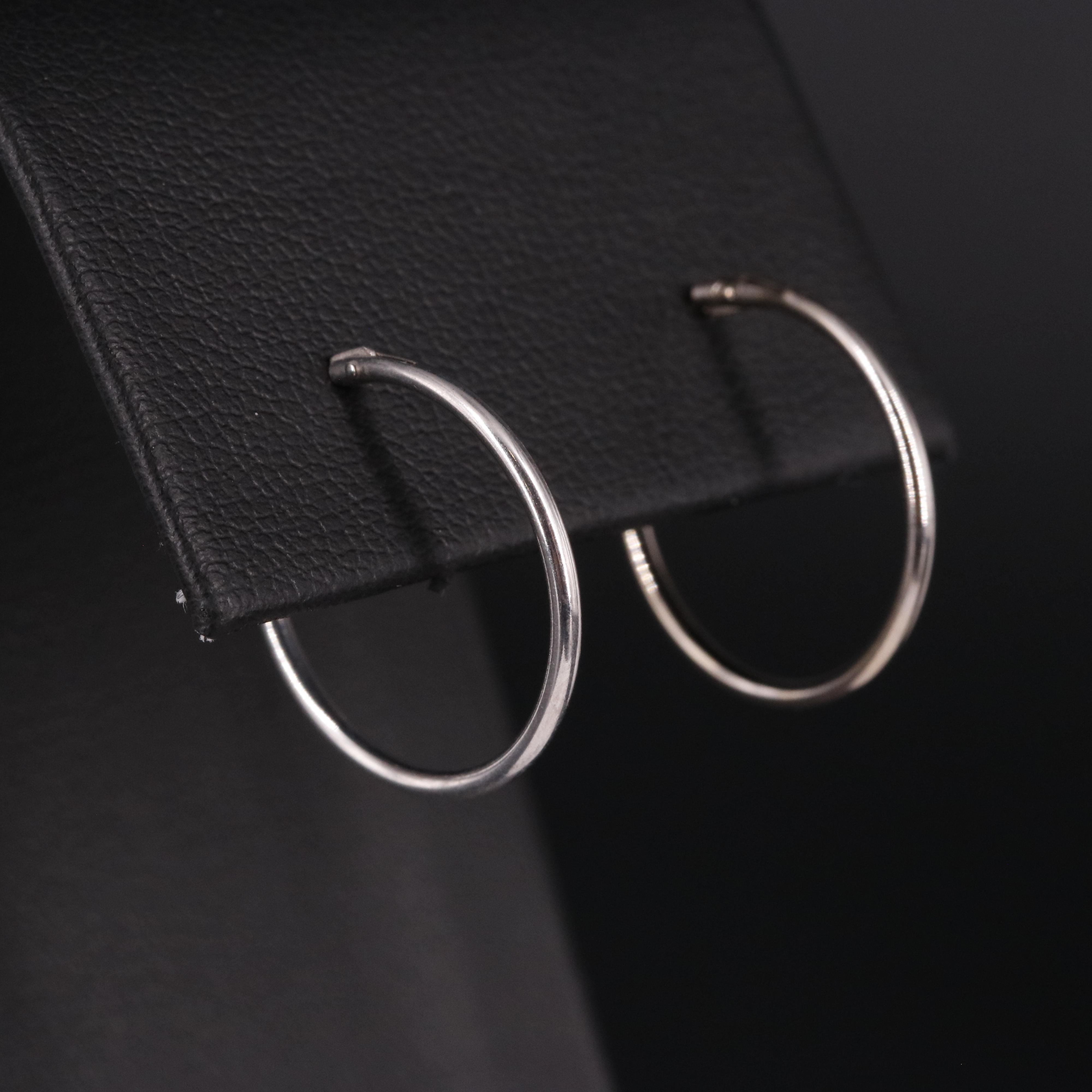 14K Latch Back Hoop Earrings