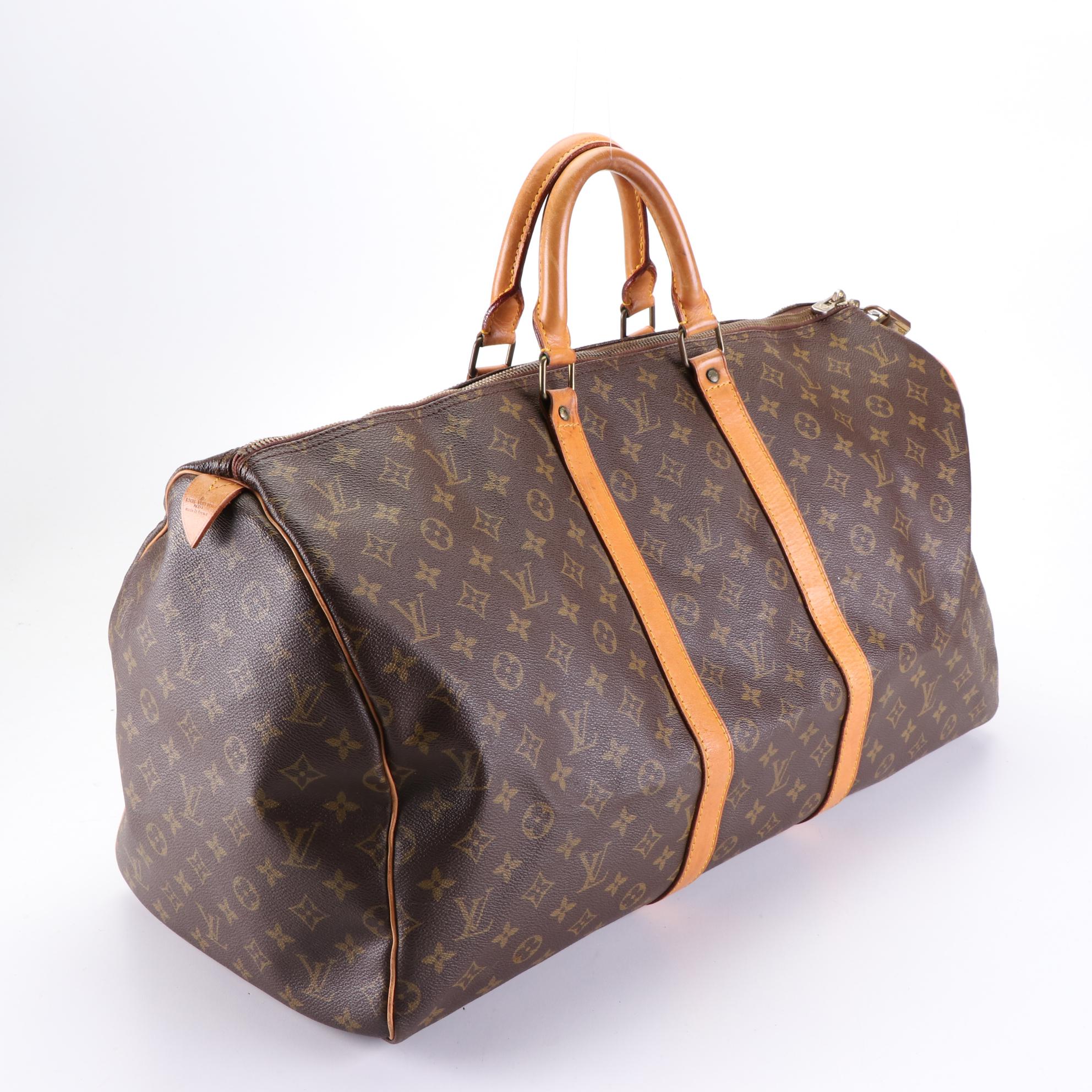 Louis Vuitton Keepall 55 in Monogram Canvas and Vachetta Leather