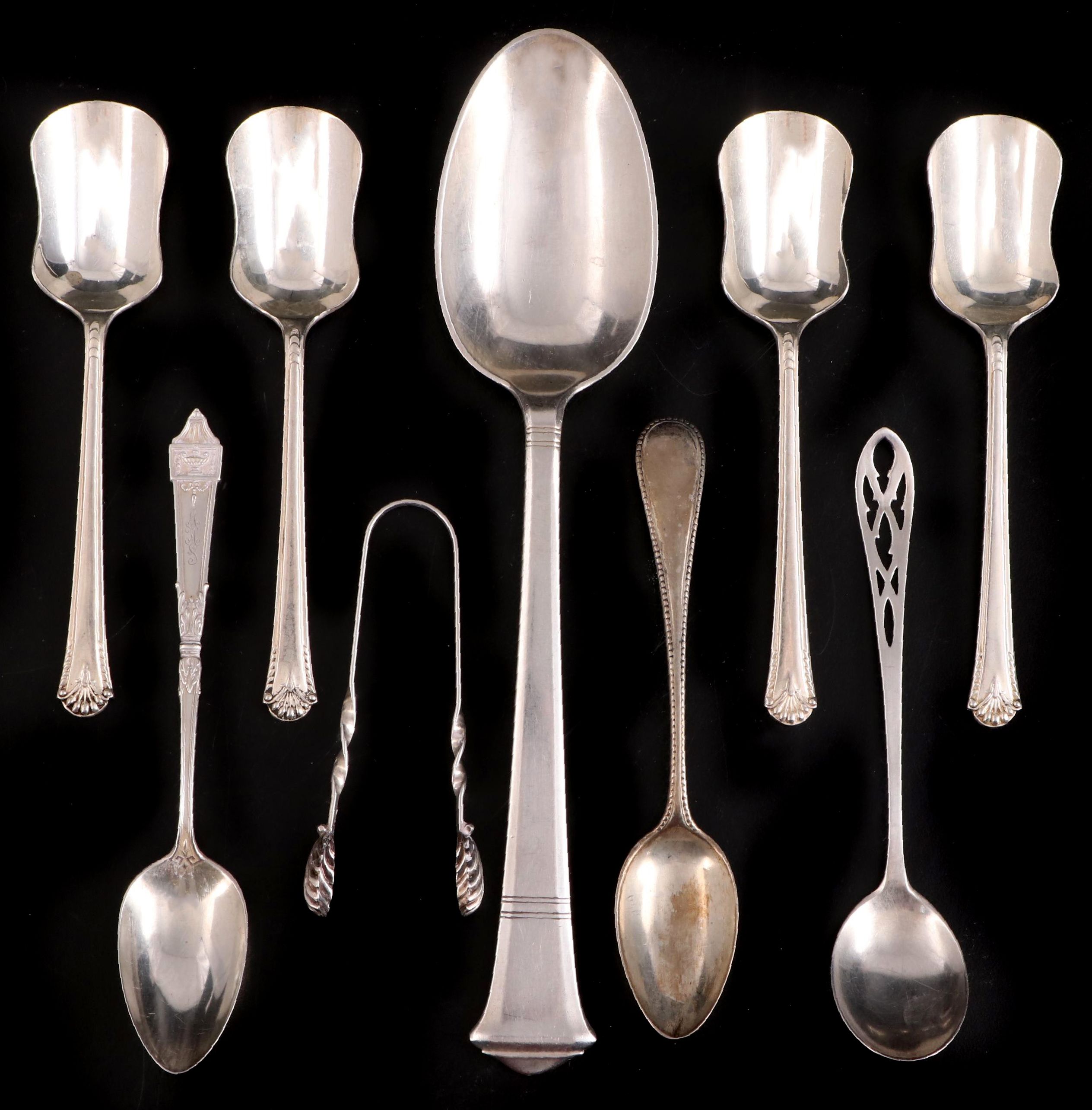 Tiffany & Co. Sterling Silver Serving Spoon with Sterling and Plate Flatware