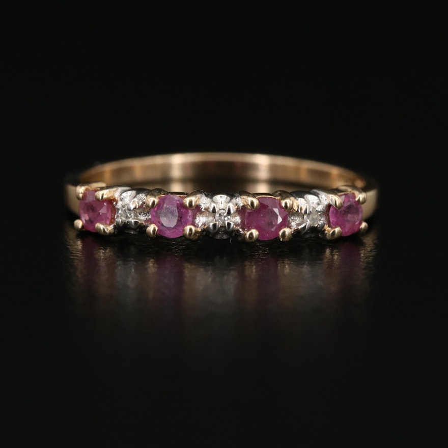 10K Ruby and Diamond Ring