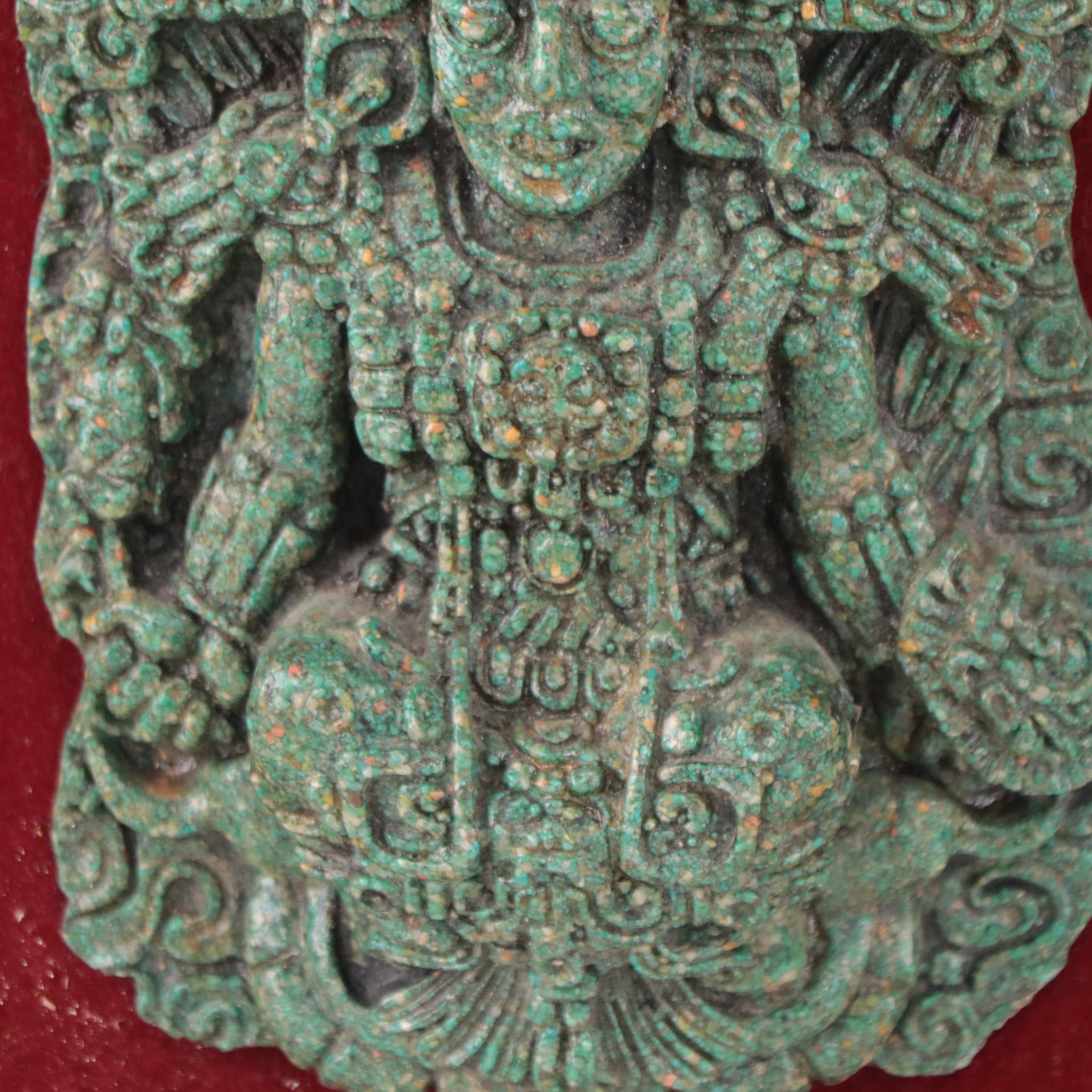 Mesoamerican Style Composite Stone Sculptural Relief Wall Hangings