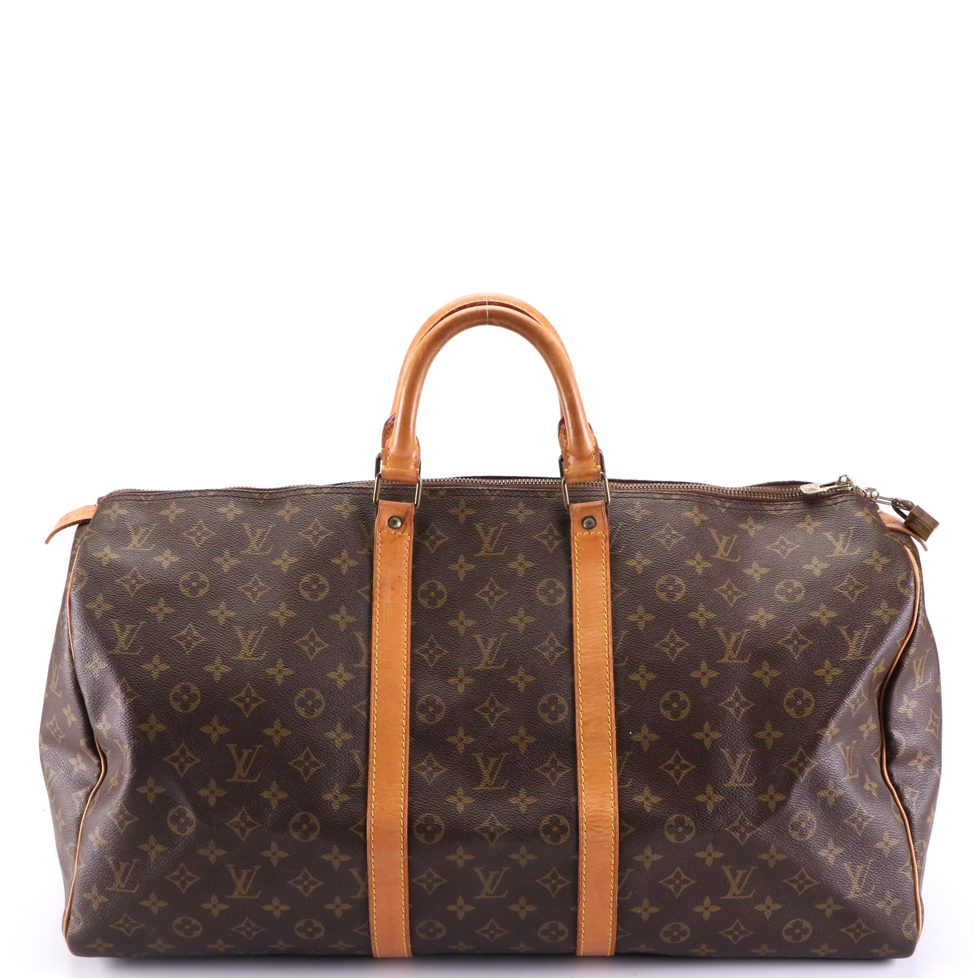 Louis Vuitton Keepall 55 in Monogram Canvas and Vachetta Leather