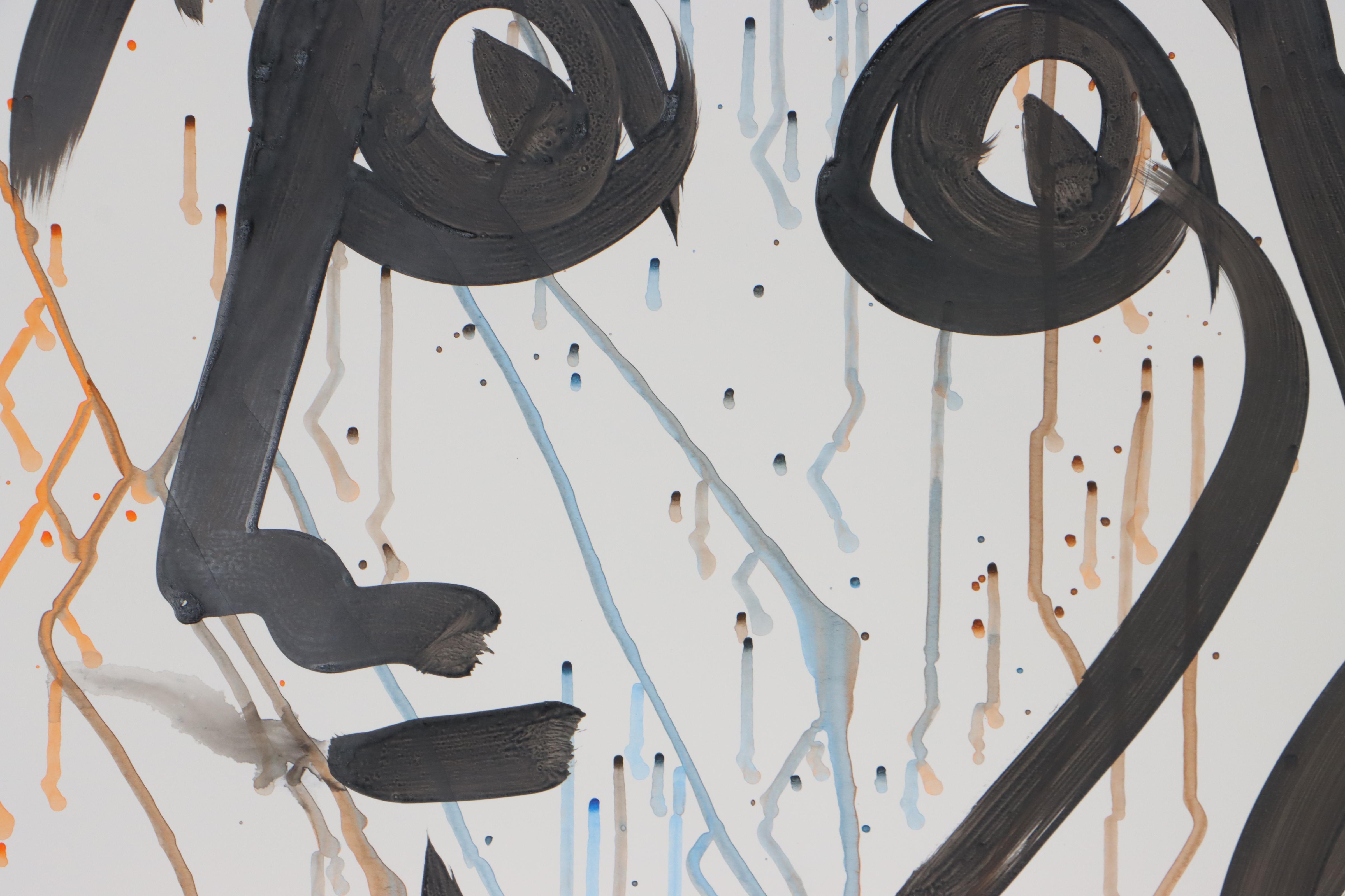 Peter Keil Abstract Portrait Acrylic Painting