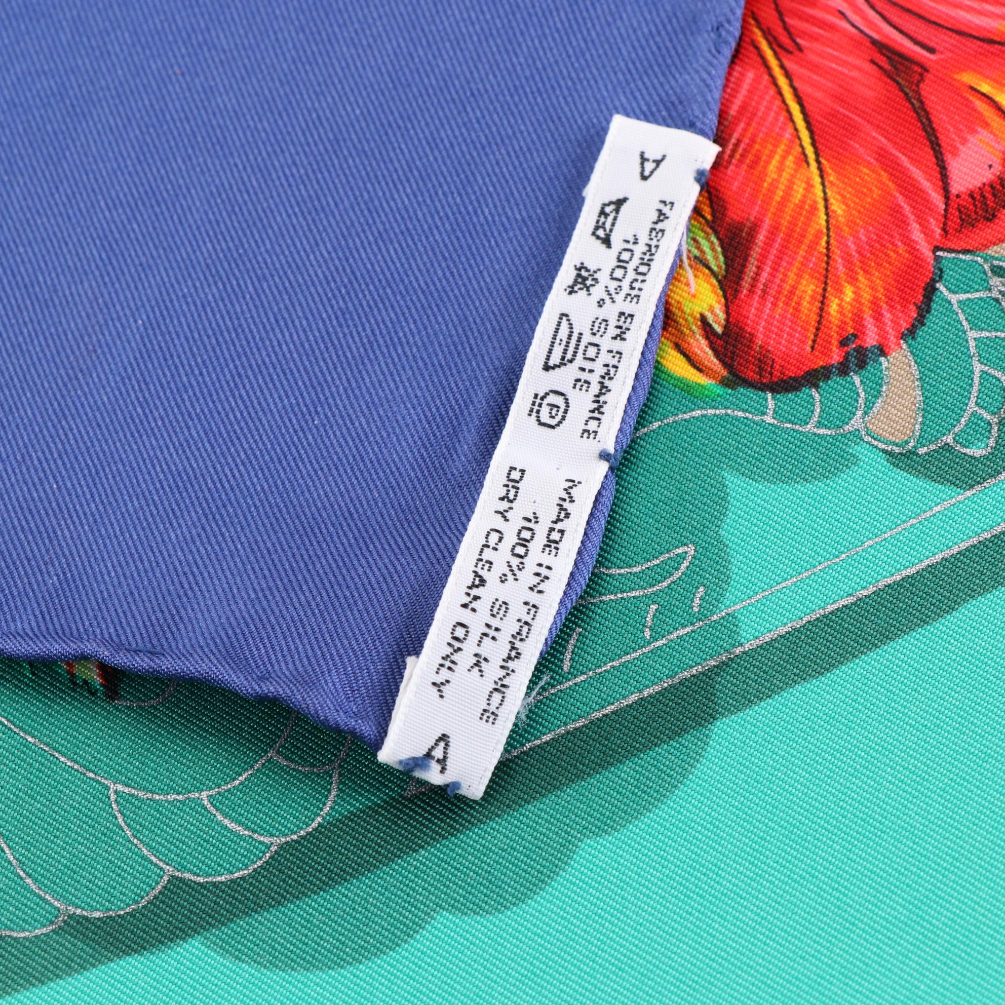 Hermès "Mexique" Scarf 90 in Silk Twill