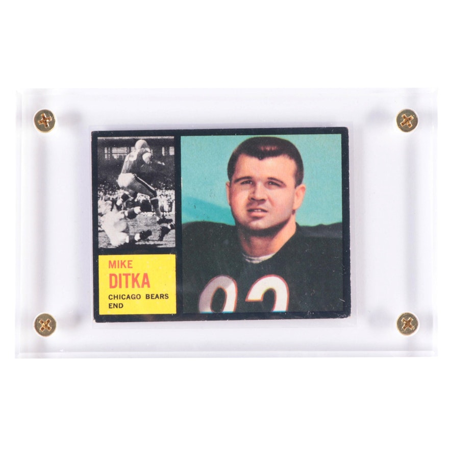1962 Topps Mike Ditka Chicago Bears #17 Rookie Football Card