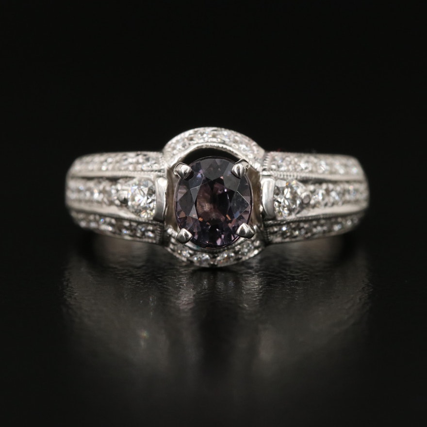 18K Spinel and Diamond Ring