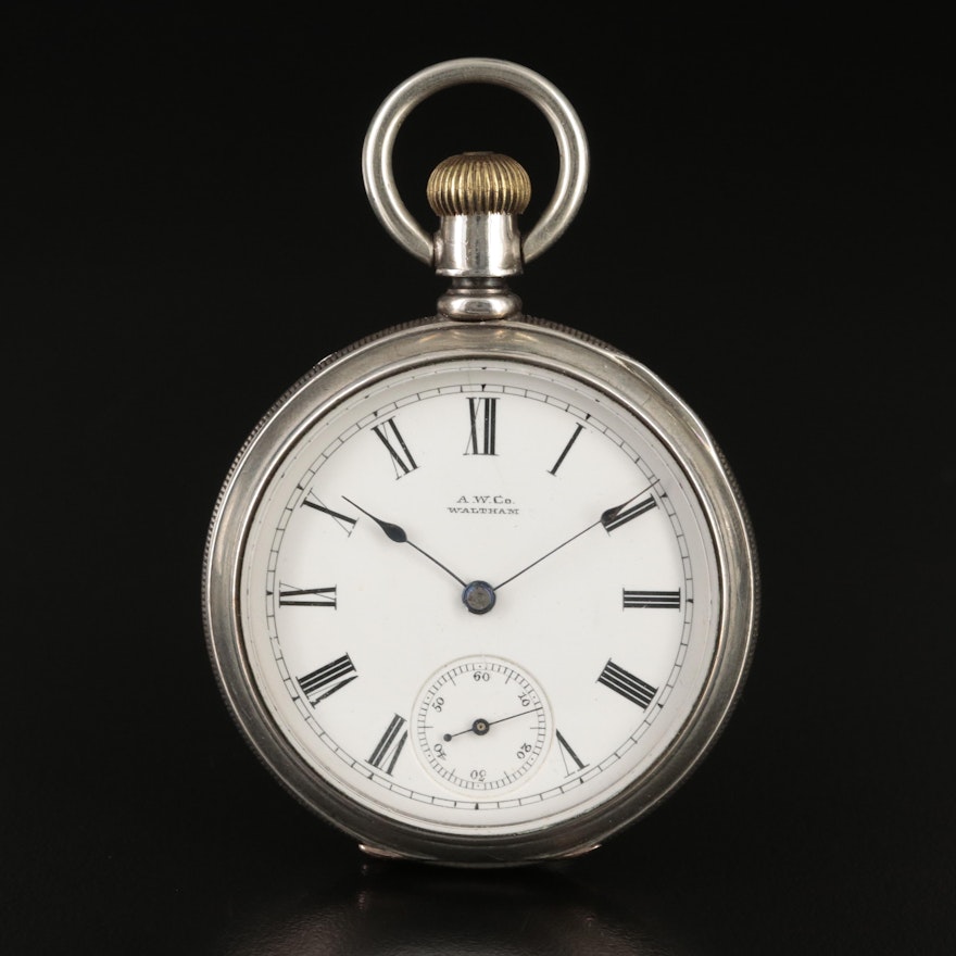 1885 - 1886 American Watch Co. (Waltham) Coin Silver Wristwatch