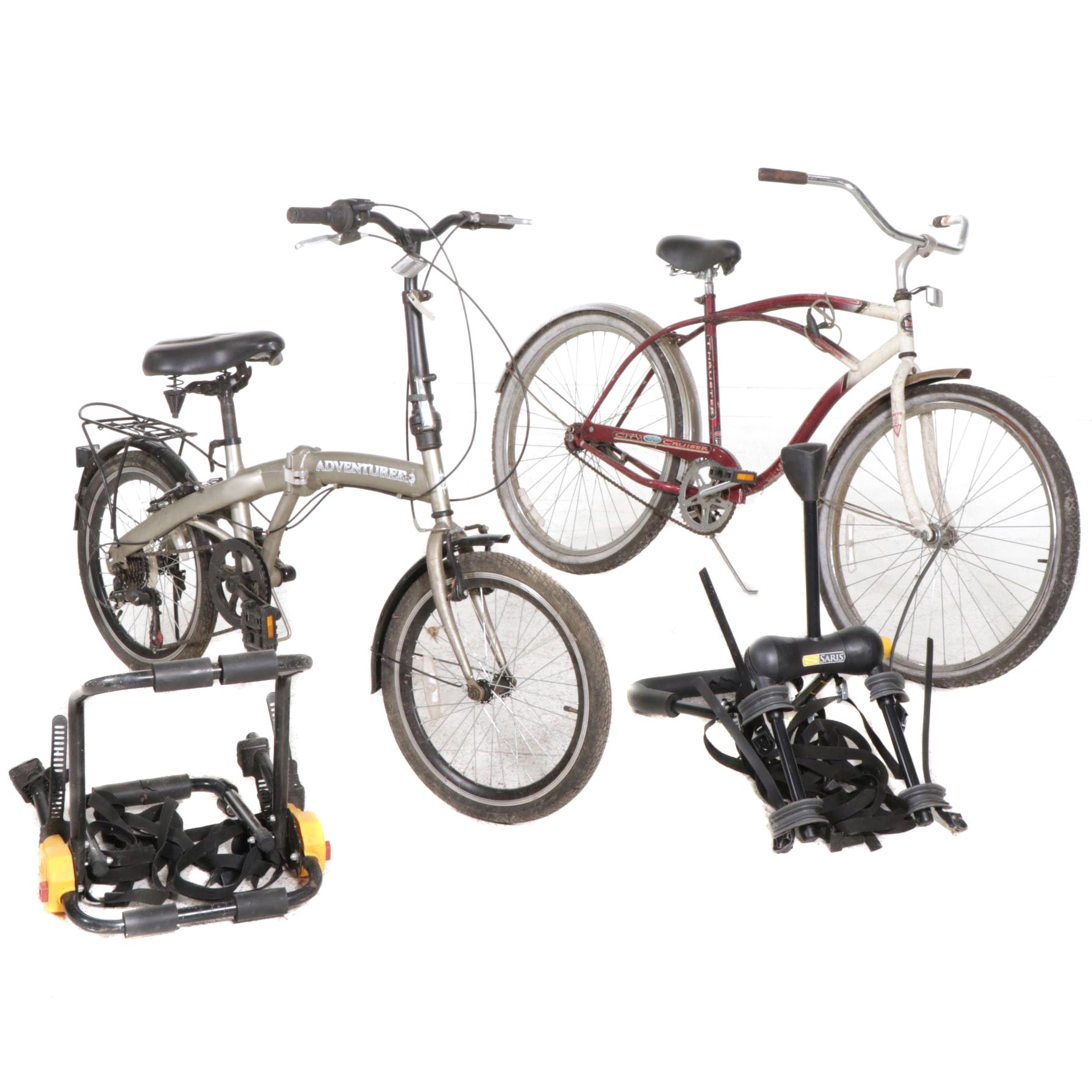 StowAway Adventurer 6-Speed Folding Bike with Thruster City Cruiser Bike