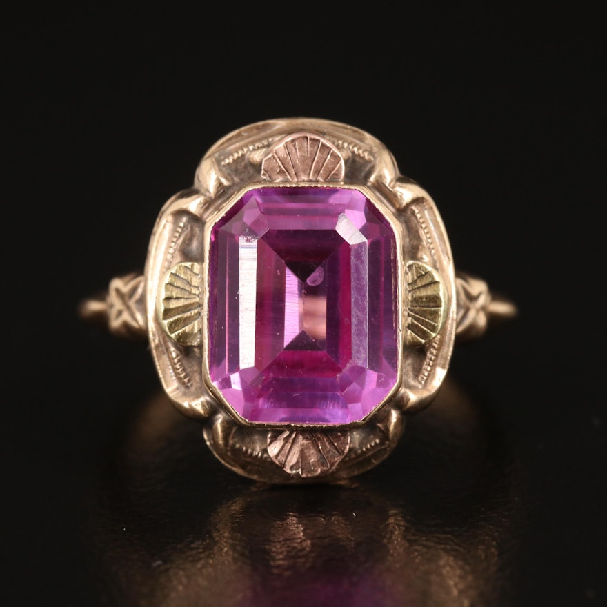 10K Pink Sapphire Ring