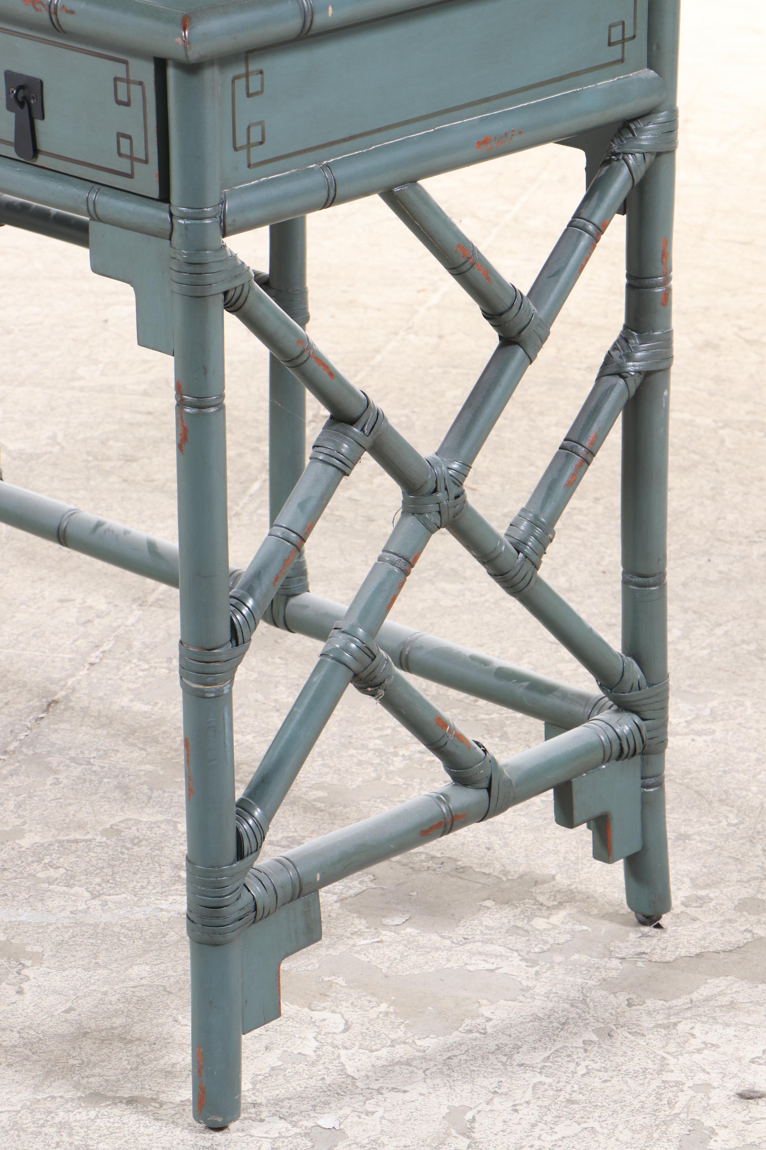 Pier 1 Imports "Ming Chow" Painted Vanity Desk with Mirror